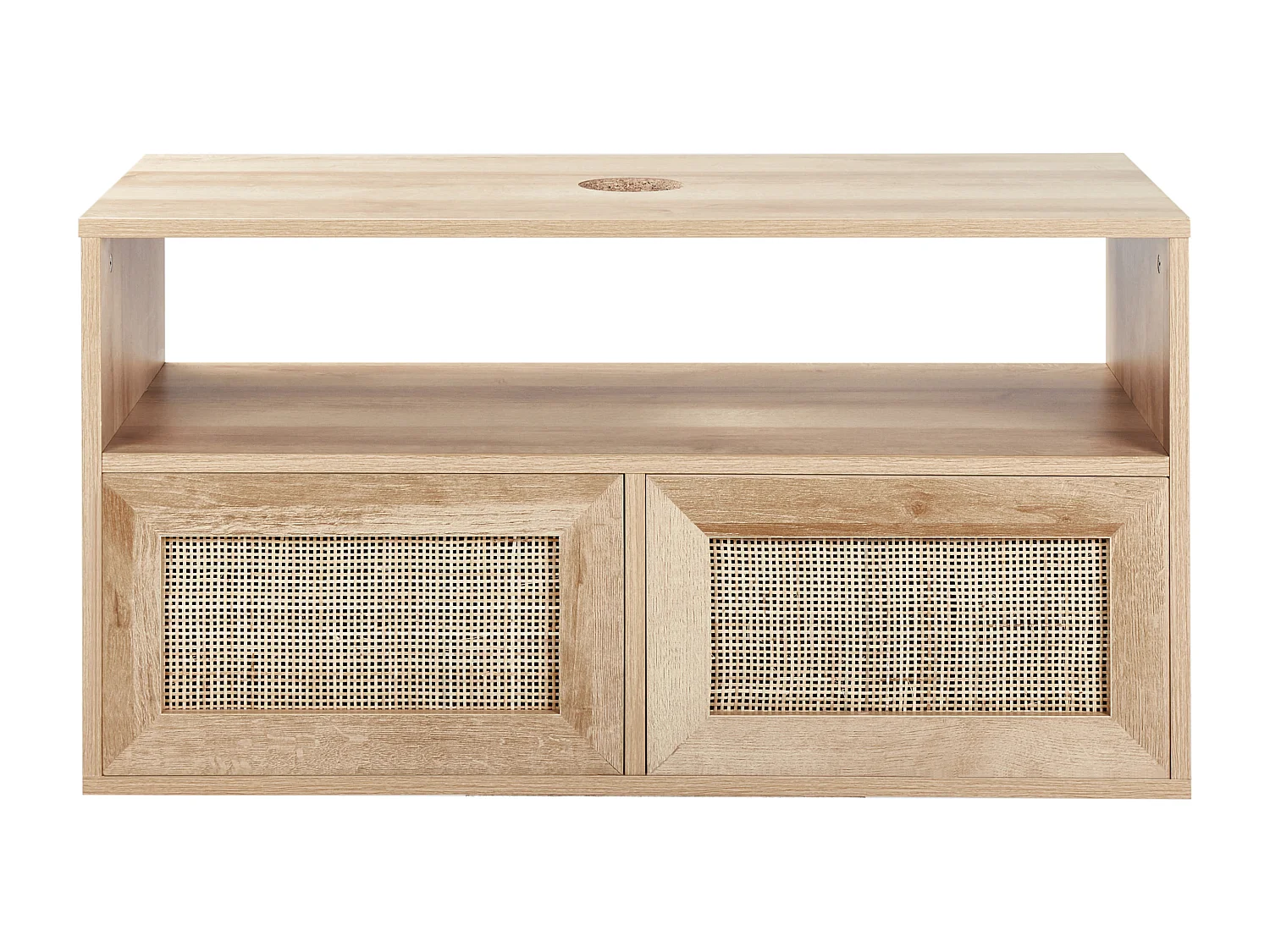 Meuble lavabo mural ROSELL 86 cm Marron clair