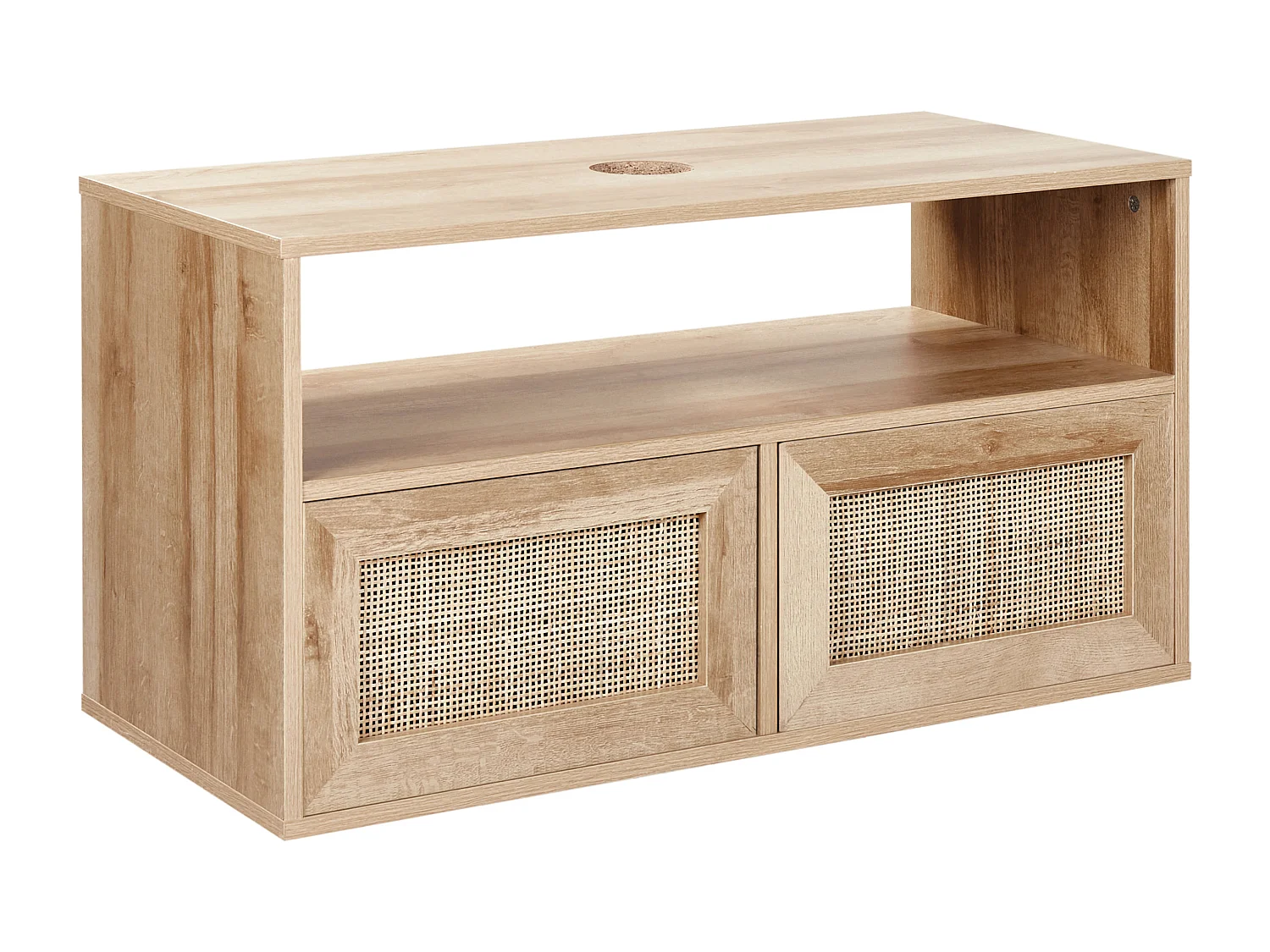 Meuble lavabo mural ROSELL 86 cm Marron clair