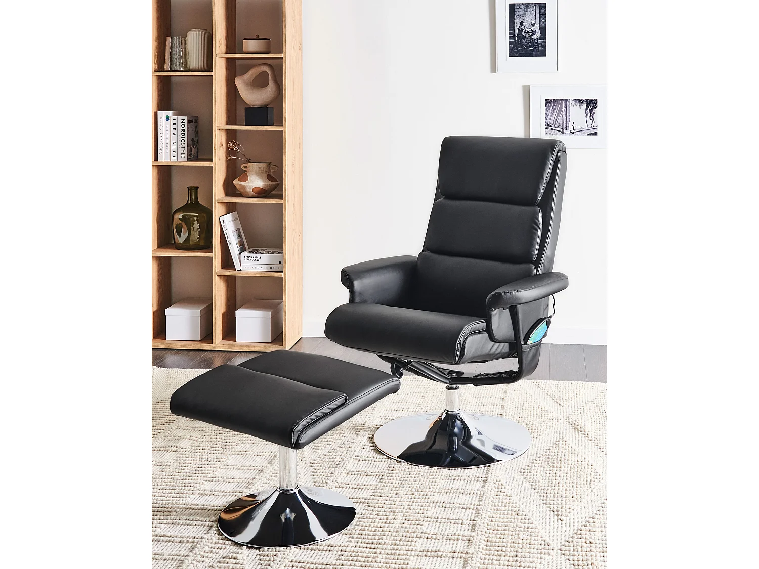 Fauteuil massant LEGEND Cuir PU Noir