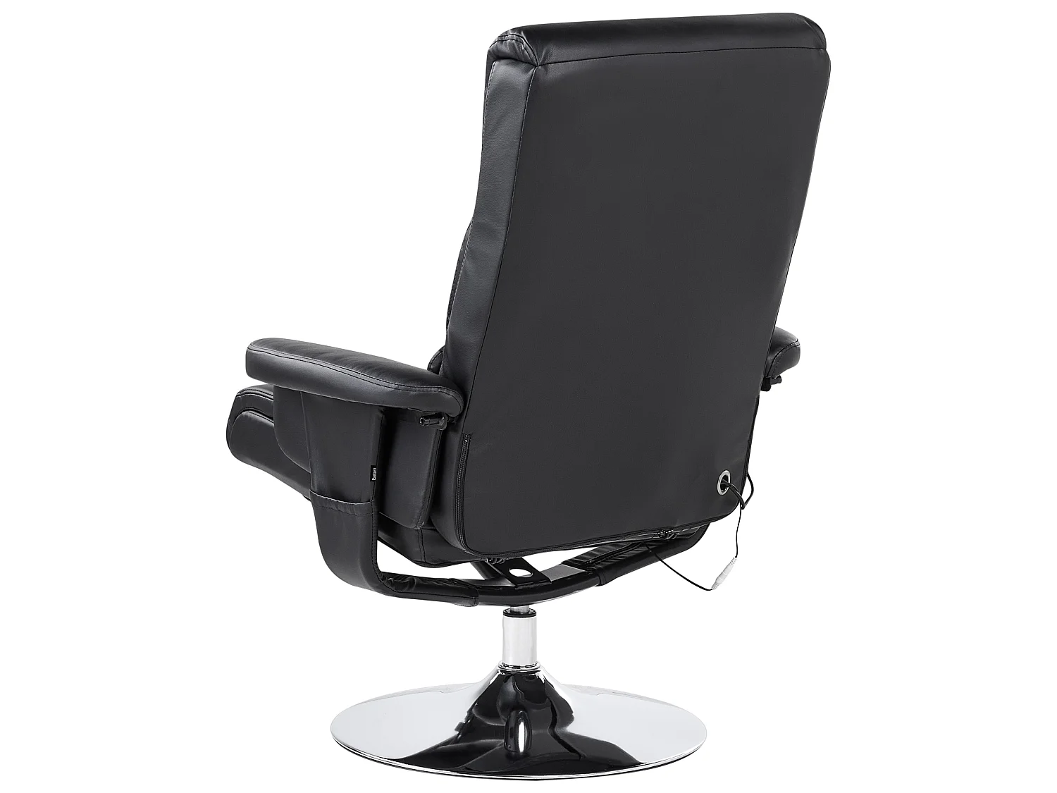 Massage Chair LEGEND with Footstool Faux Leather Black