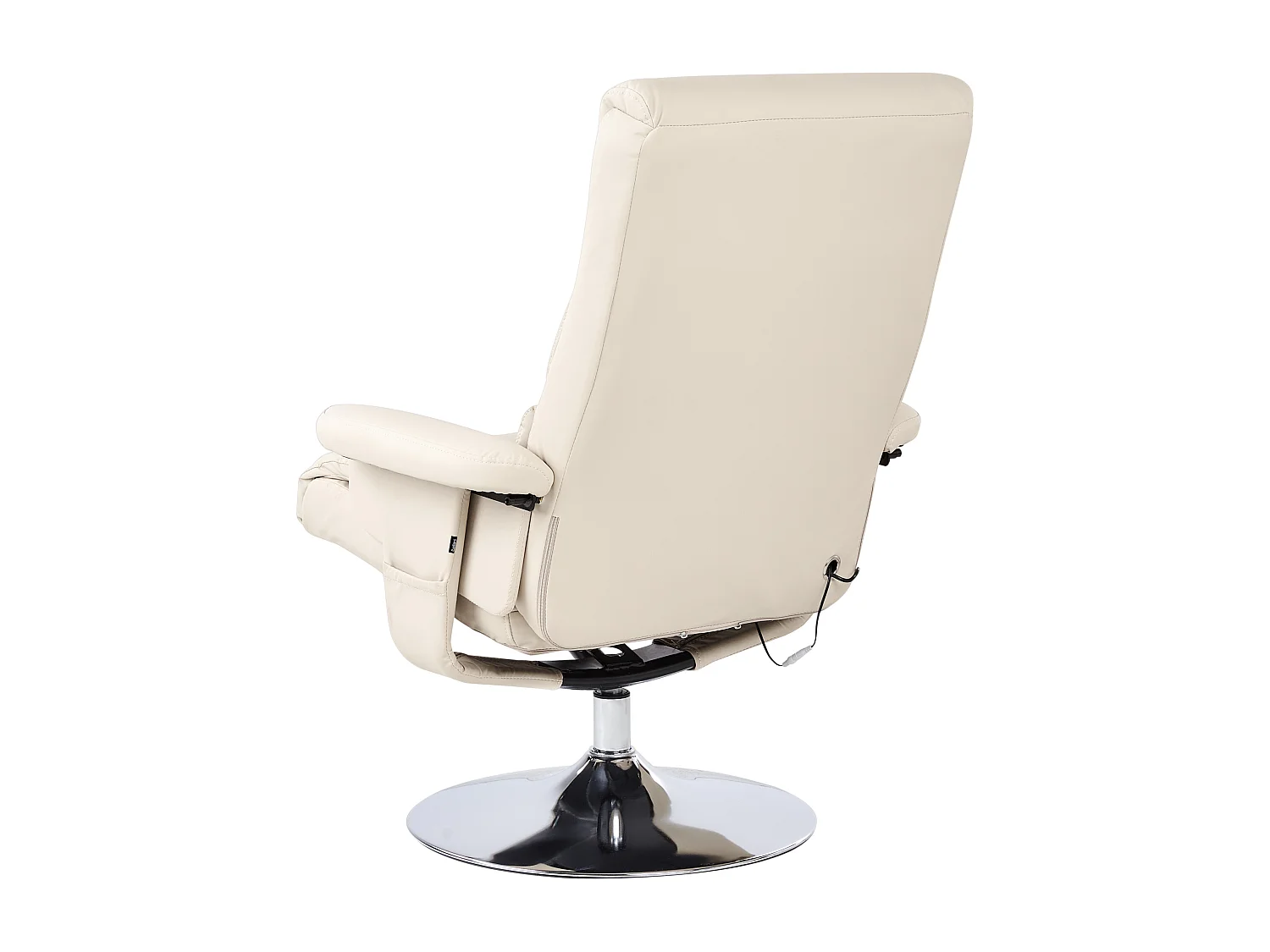 Relaxfauteuil LEGEND met voetenbank Kunstleer Lichtbeige
