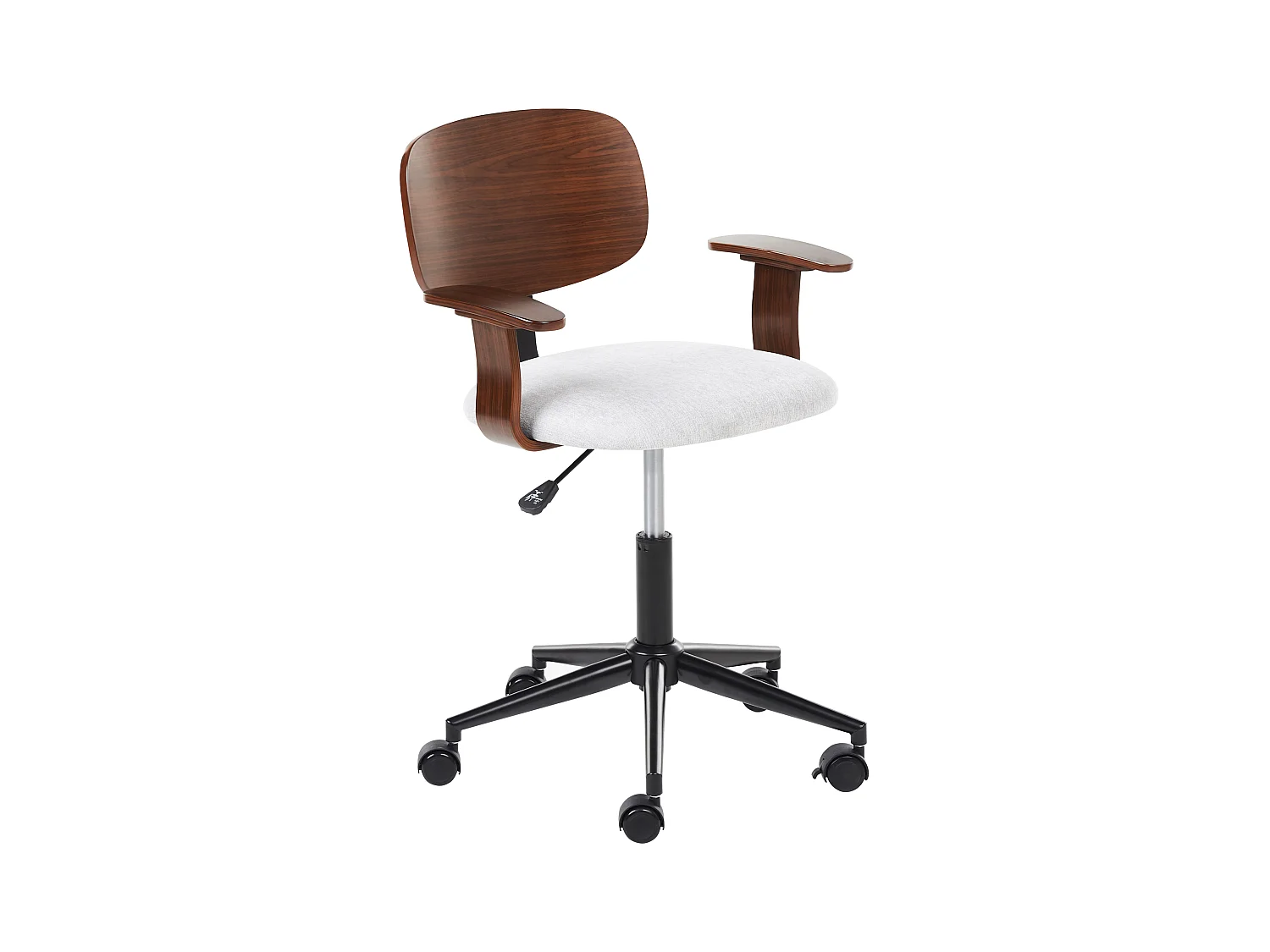 Chaise de bureau GUNNISON Lin synthétique Gris clair
