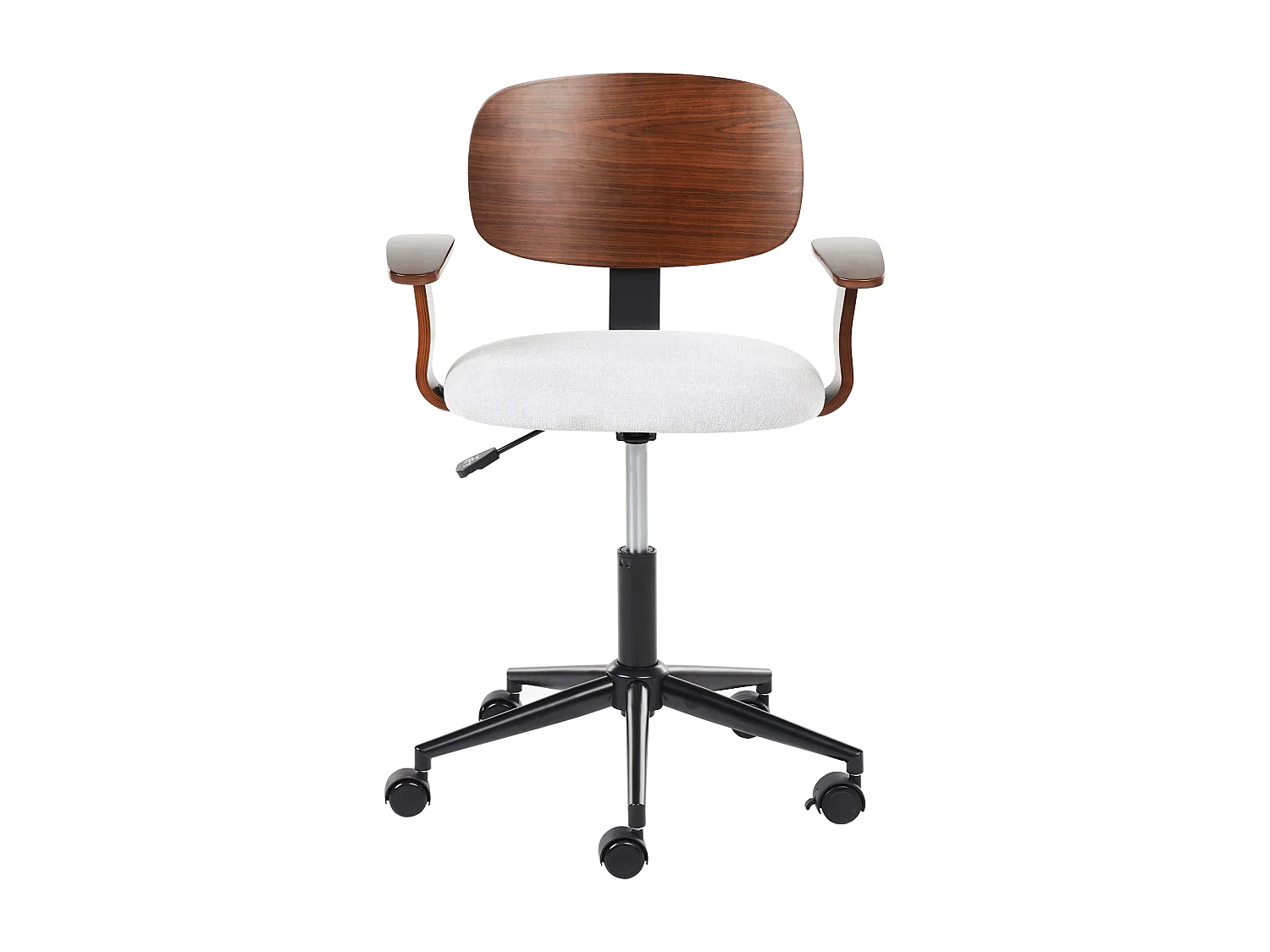 Silla de oficina giratoria GUNNISON Lino sintético Gris claro