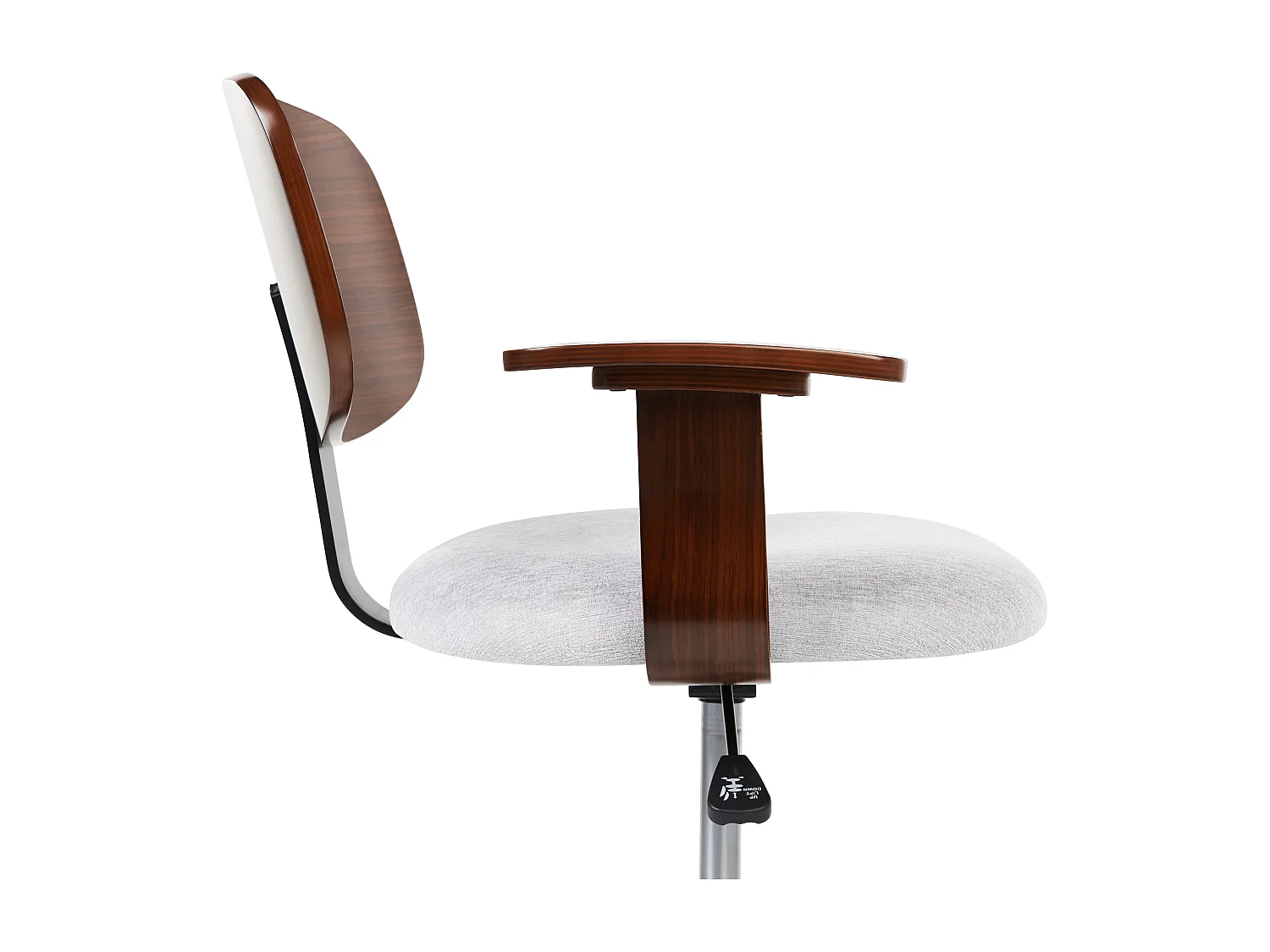 Silla de oficina giratoria GUNNISON Lino sintético Gris claro