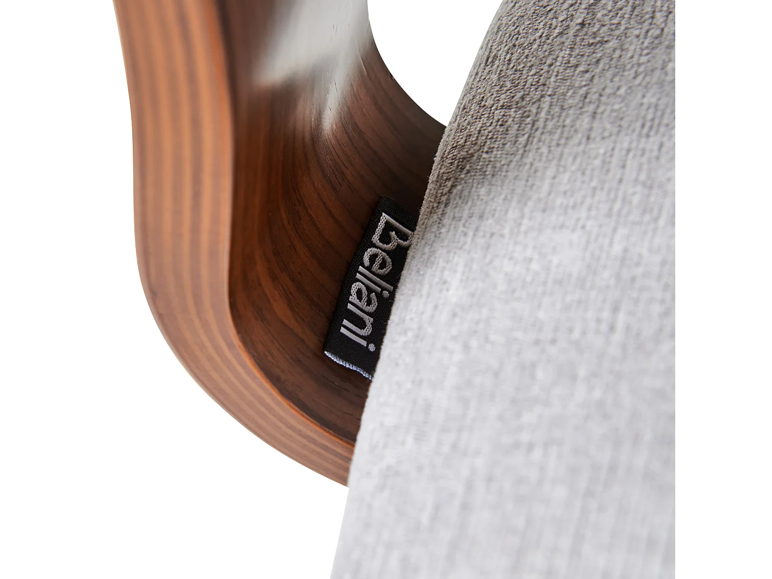 Silla de oficina giratoria GUNNISON Lino sintético Gris claro