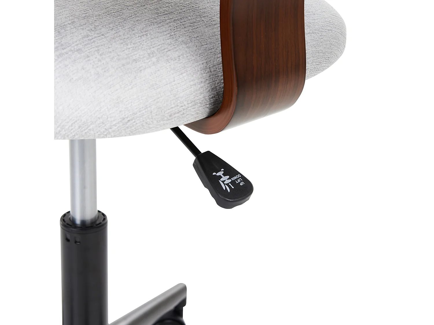 Silla de oficina giratoria GUNNISON Lino sintético Gris claro