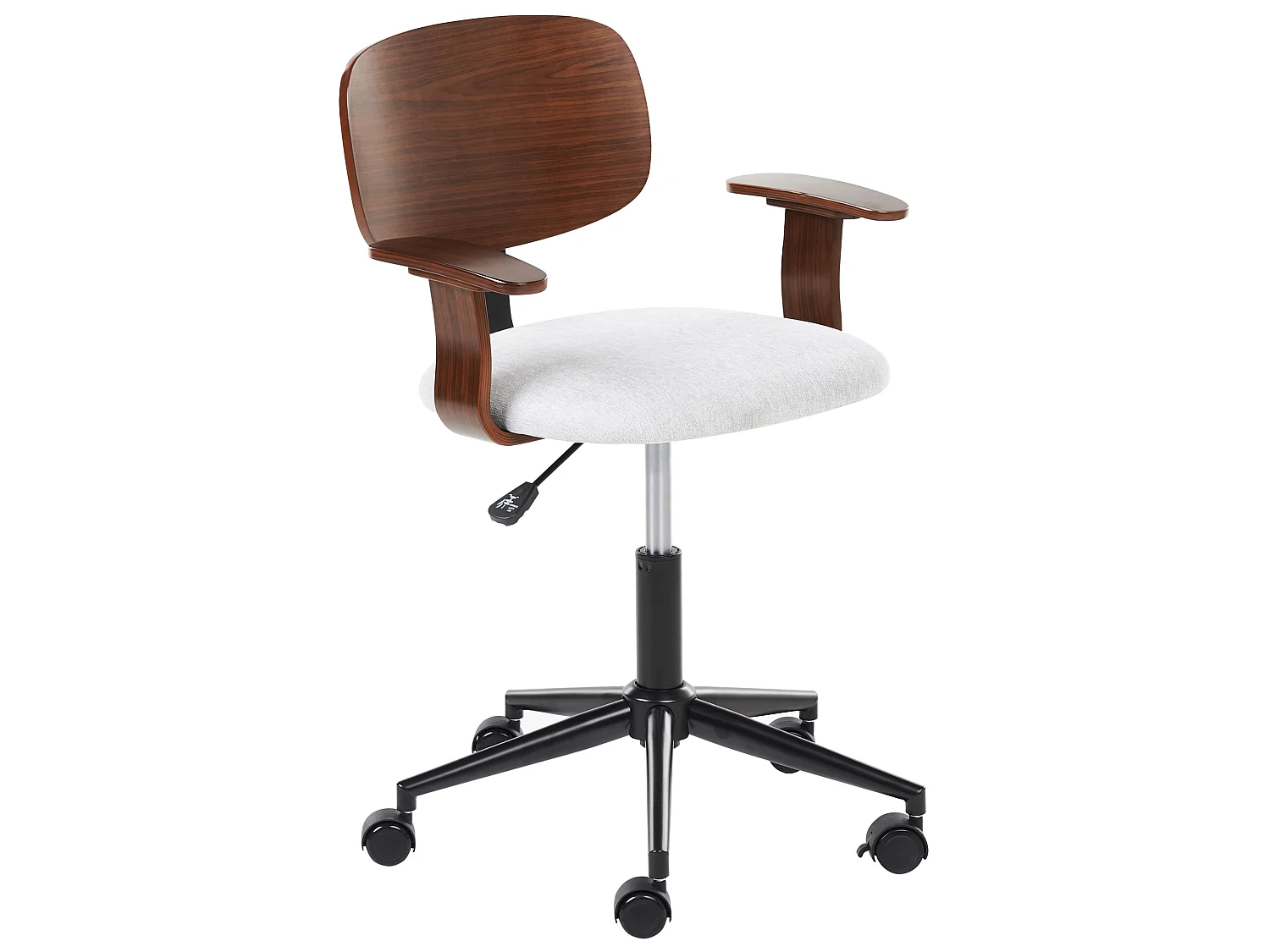 Chaise de bureau GUNNISON Lin synthétique Gris clair