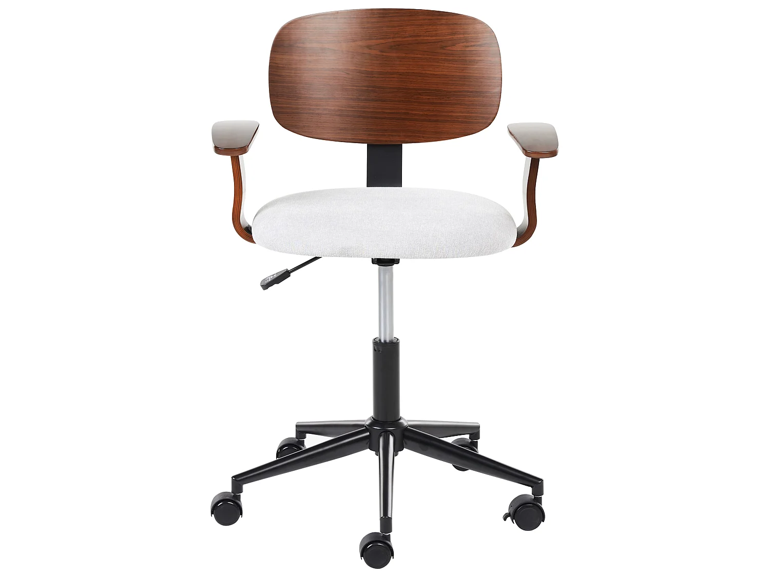Chaise de bureau GUNNISON Lin synthétique Gris clair