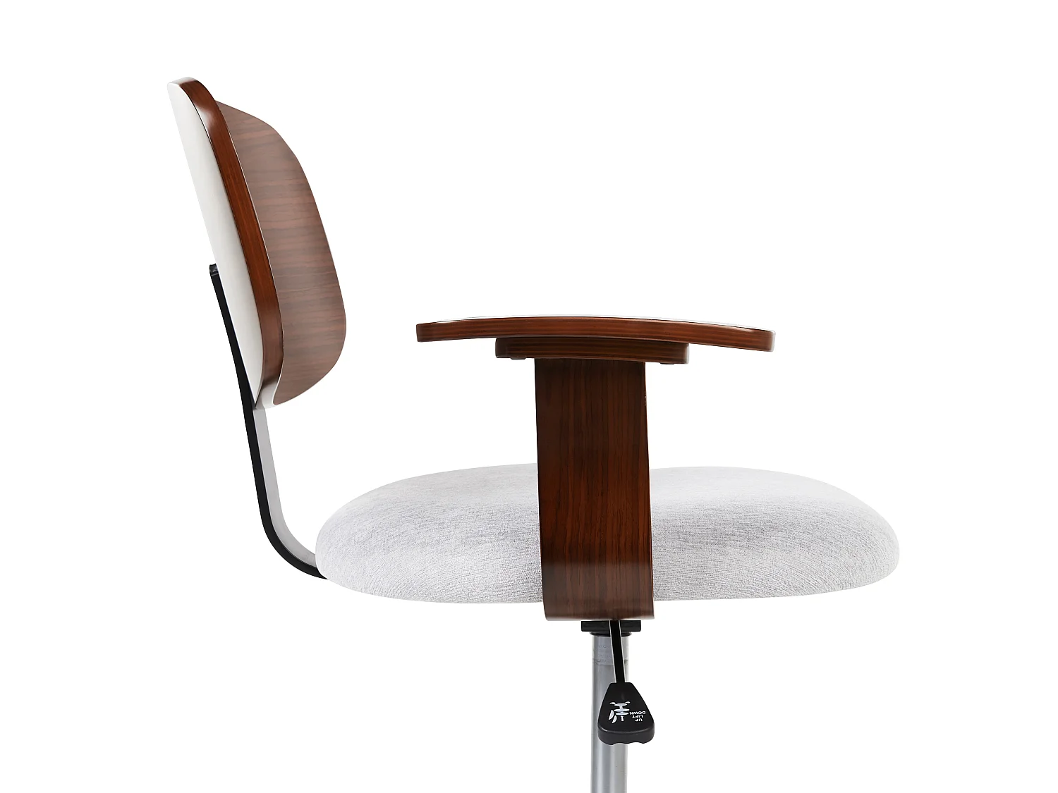 Chaise de bureau GUNNISON Lin synthétique Gris clair