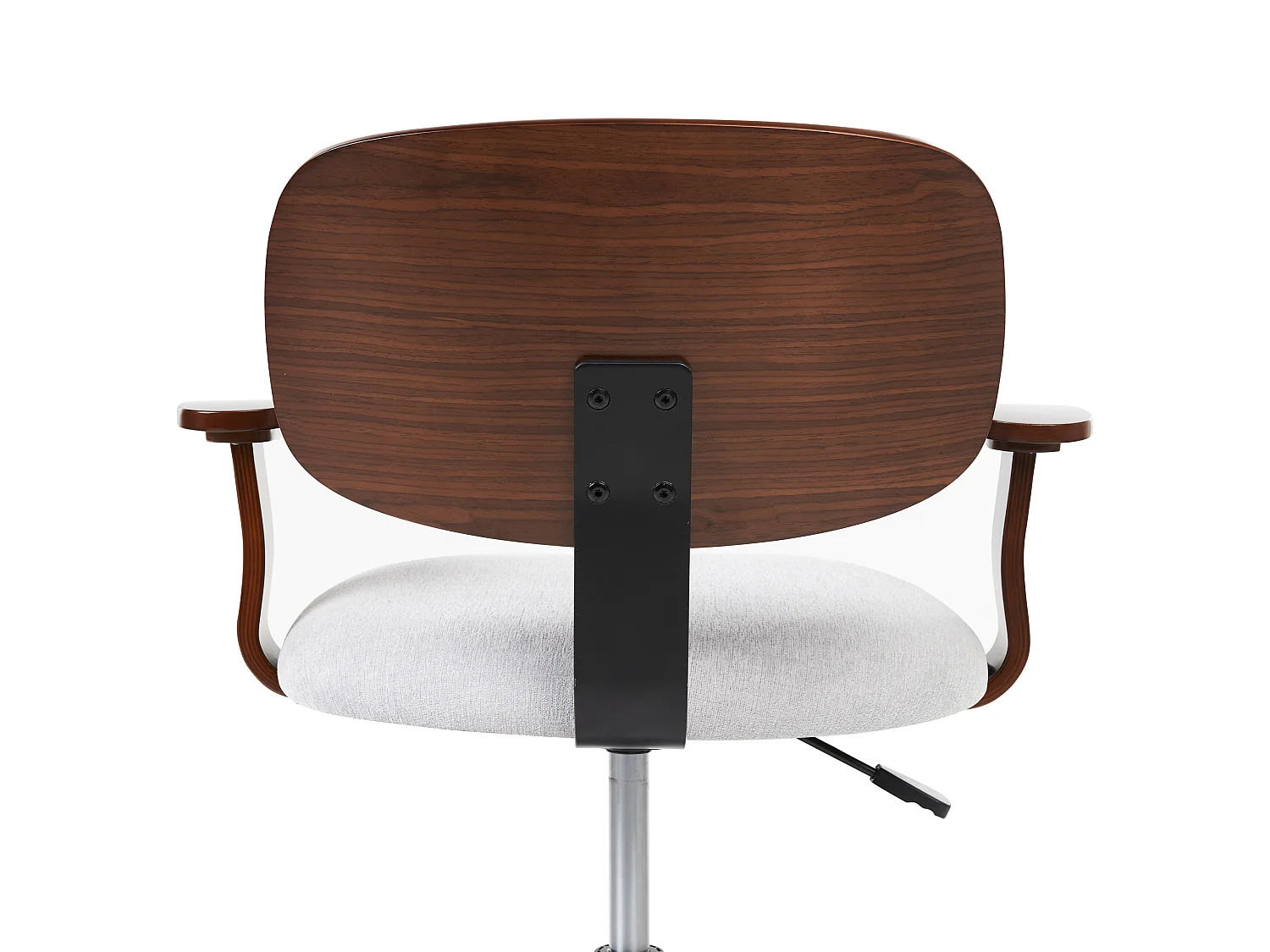 Chaise de bureau GUNNISON Lin synthétique Gris clair