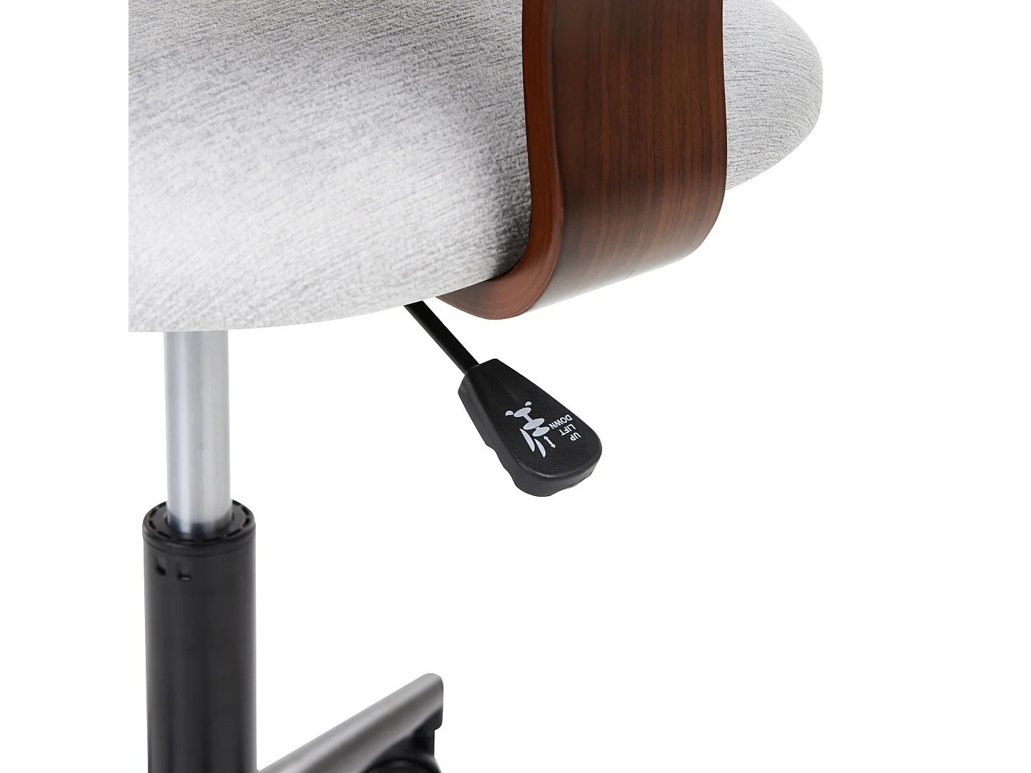 Chaise de bureau GUNNISON Lin synthétique Gris clair