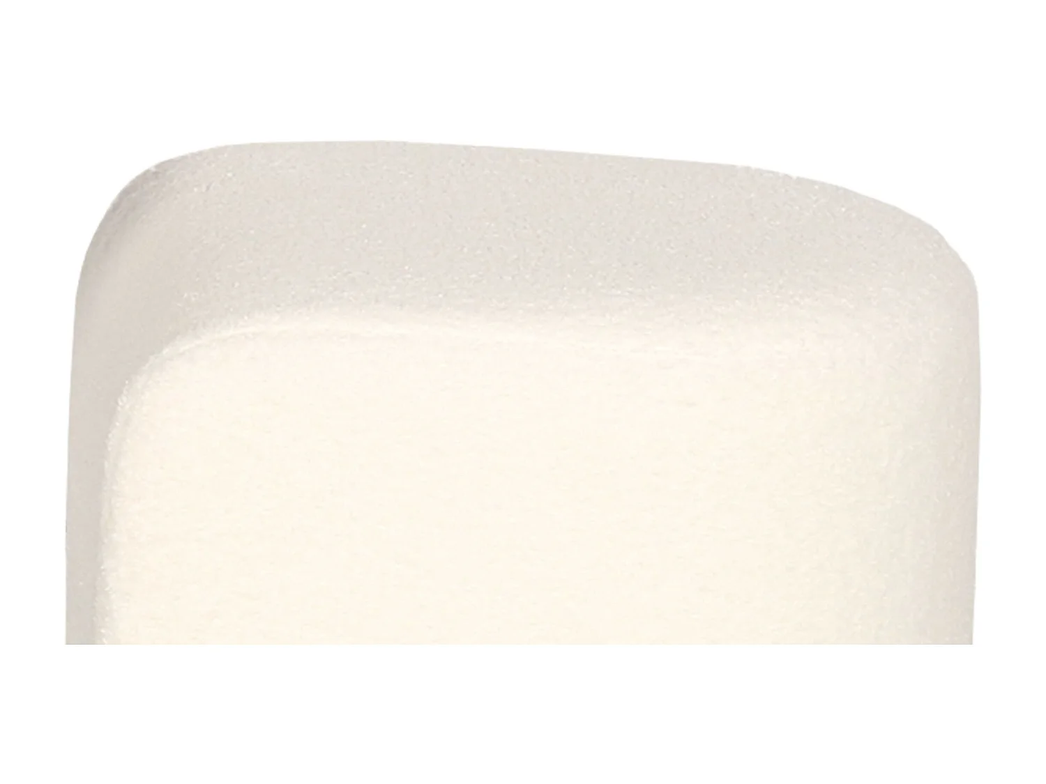 Table basse avec 2 poufs Livaretti Bois foncé et Tissu bouclette Crème