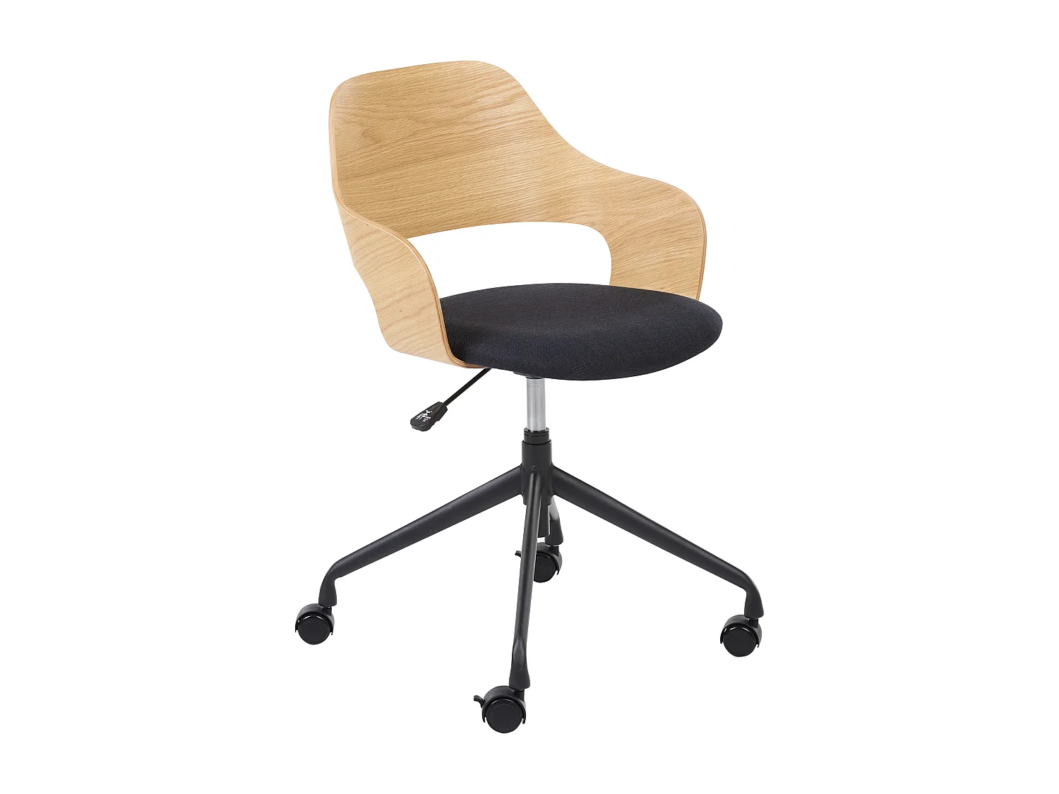 Chaise de bureau NOVATO Lin synthétique Noir