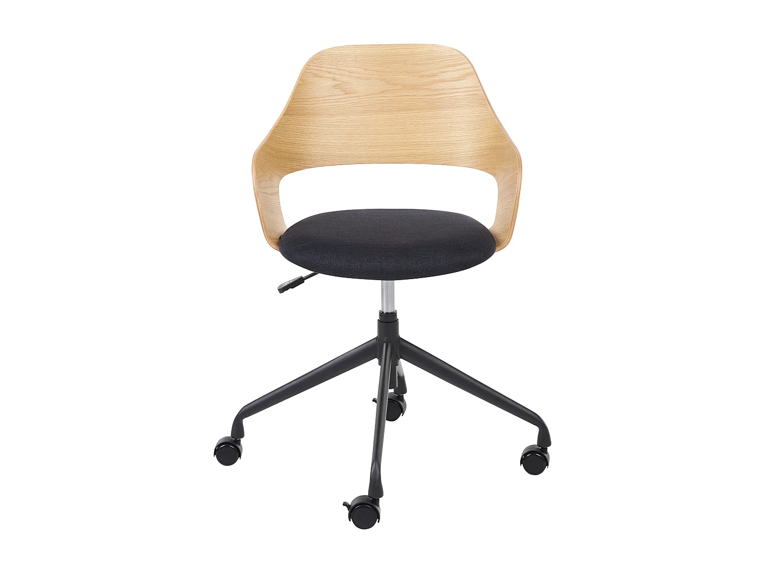 Chaise de bureau NOVATO Lin synthétique Noir