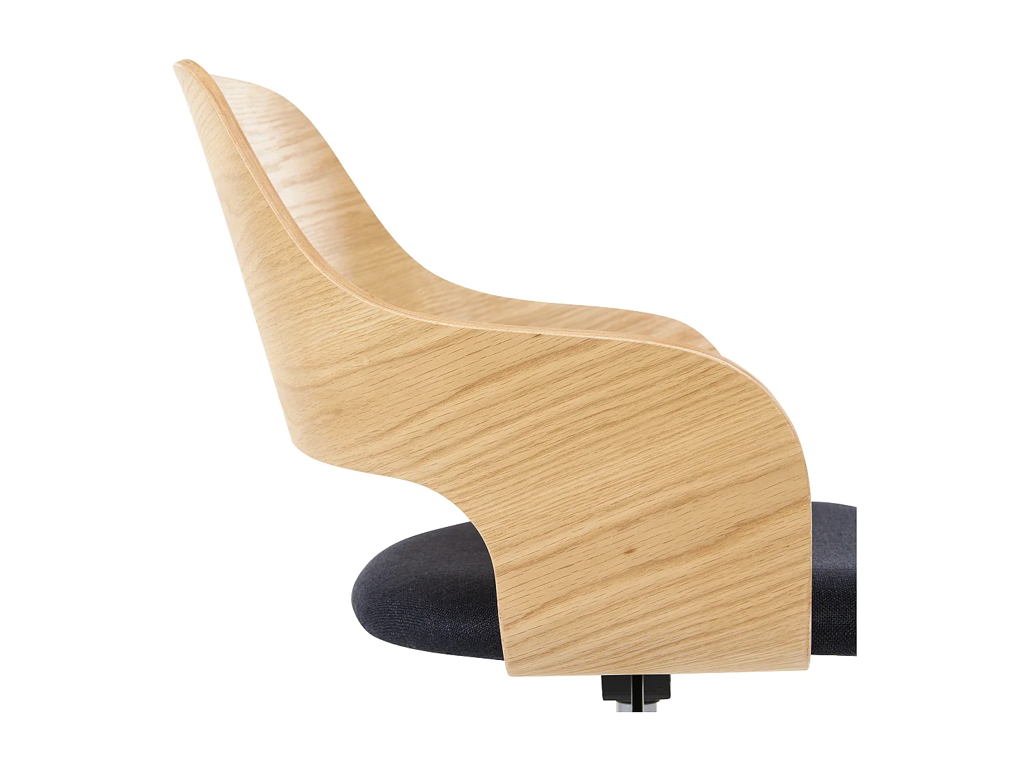 Chaise de bureau NOVATO Lin synthétique Noir