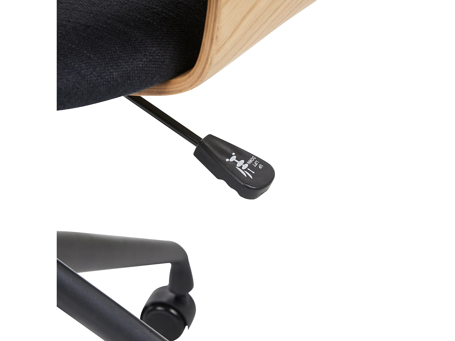 Chaise de bureau NOVATO Lin synthétique Noir