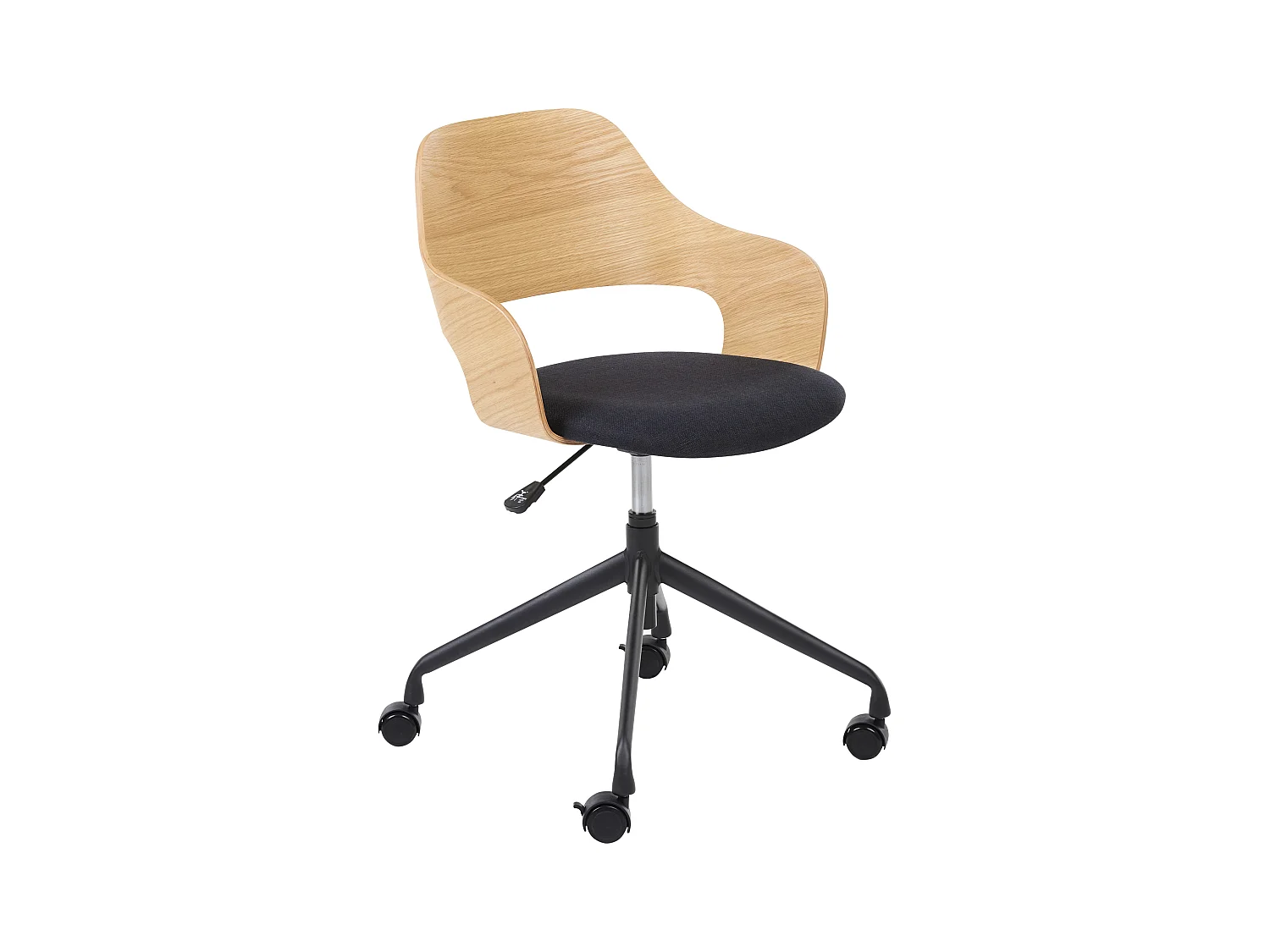Chaise de bureau NOVATO Lin synthétique Noir