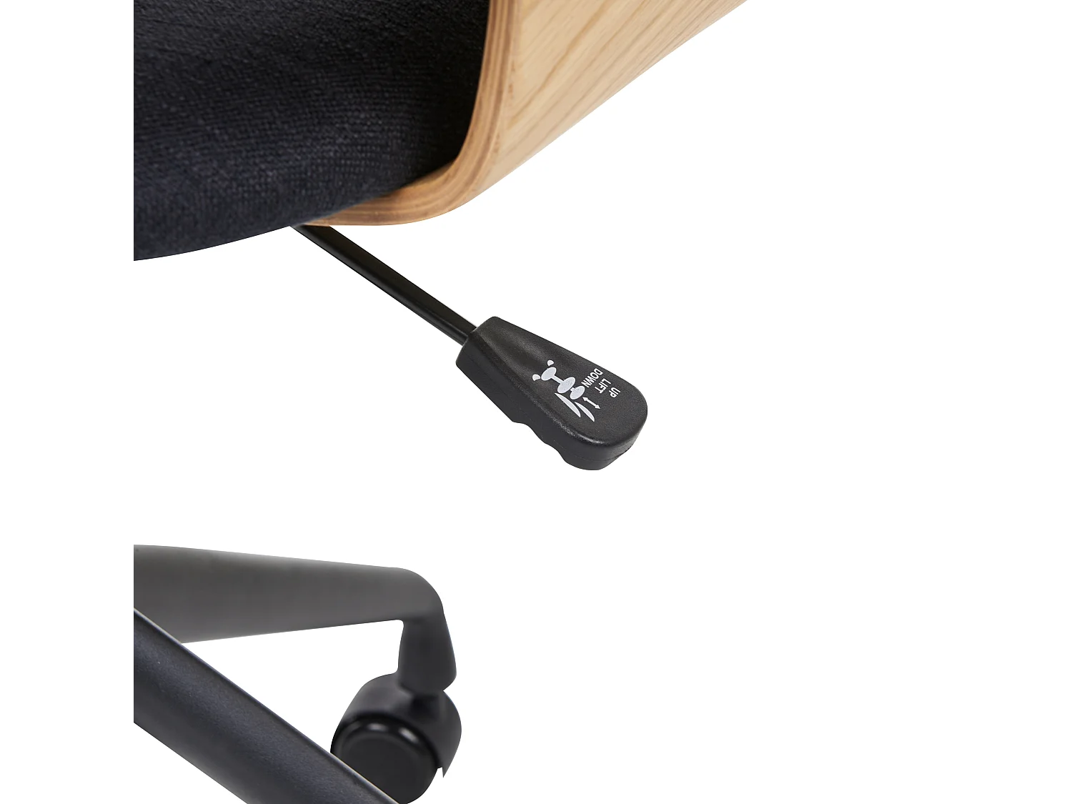 Sedia da scrivania NOVATO Lino sintetico Nero