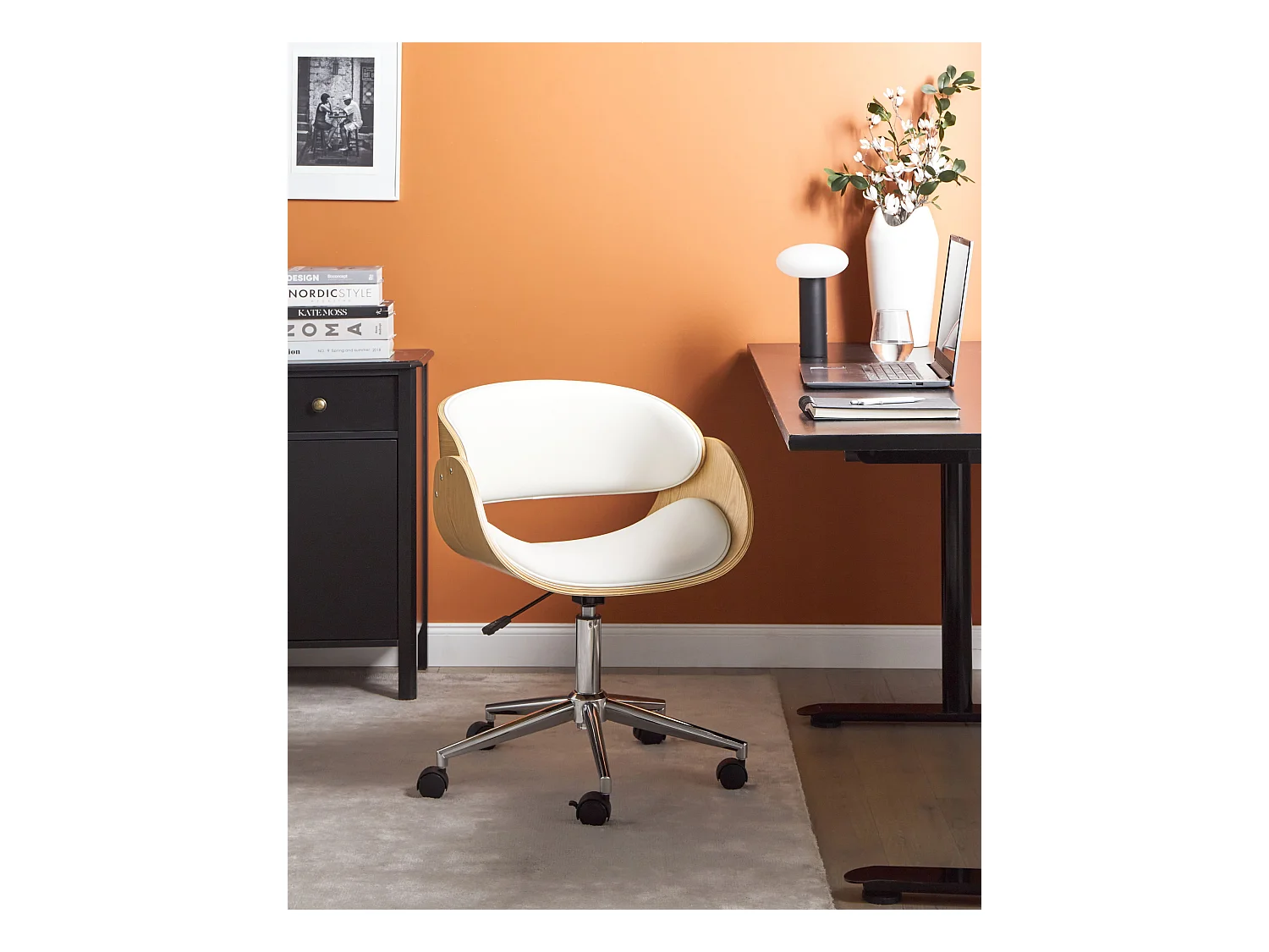 Bureaustoel Draaibaar PALATKA Kunstleer Wit