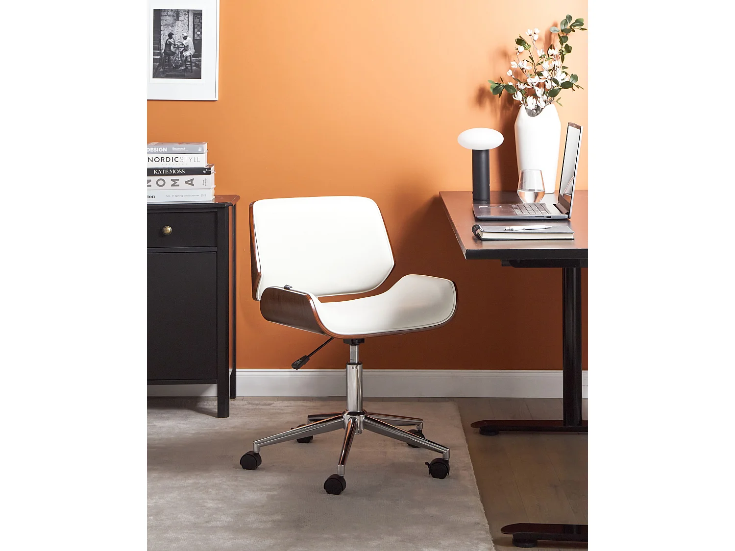 Krzesło biurowe Obrotowy TOTOWA Ekoskóra Biały