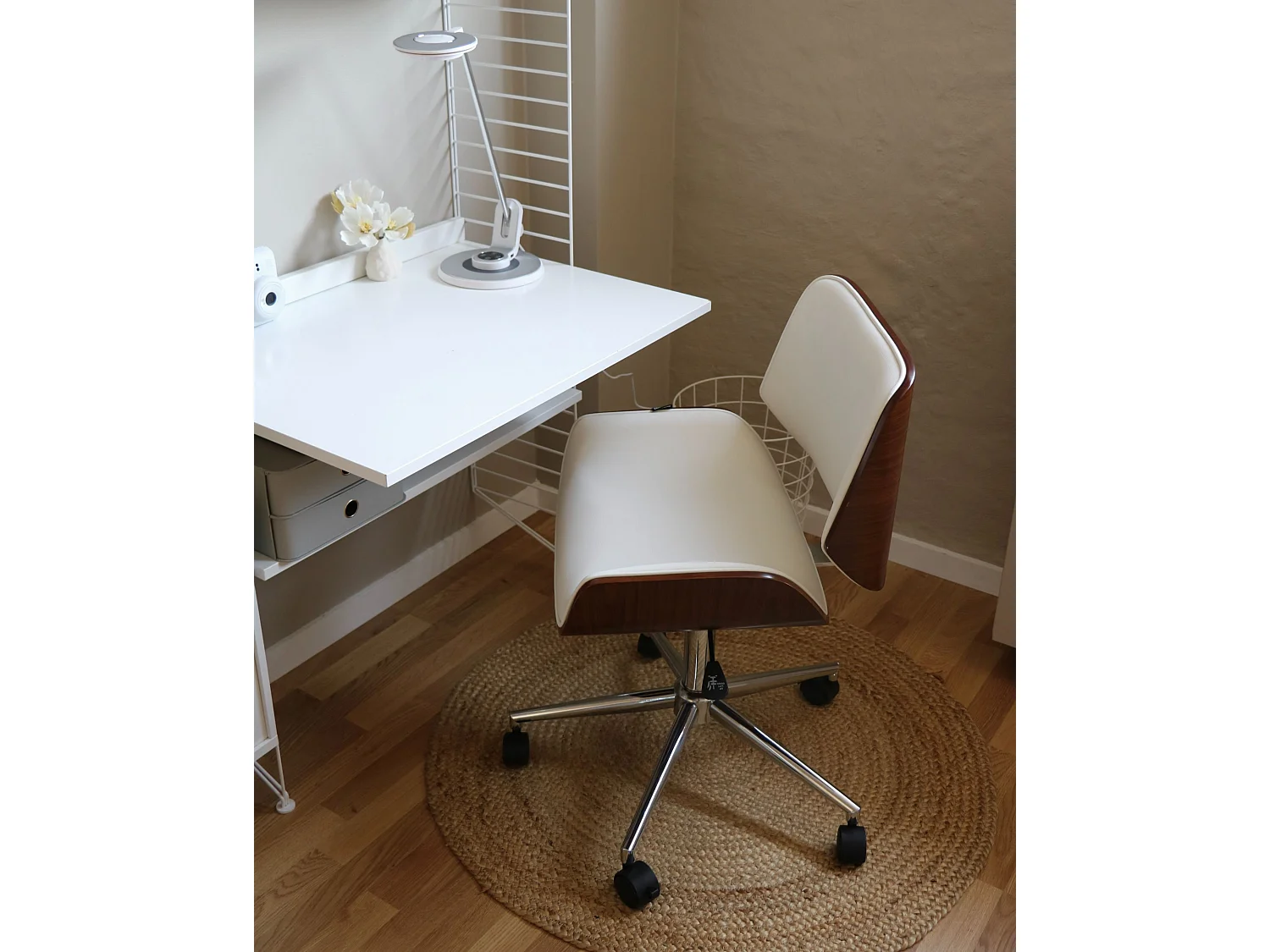 Chaise de bureau TOTOWA Cuir PU Blanc