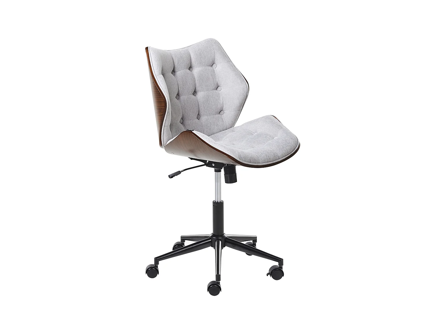 Chaise de bureau LOMPOC Lin synthétique Gris