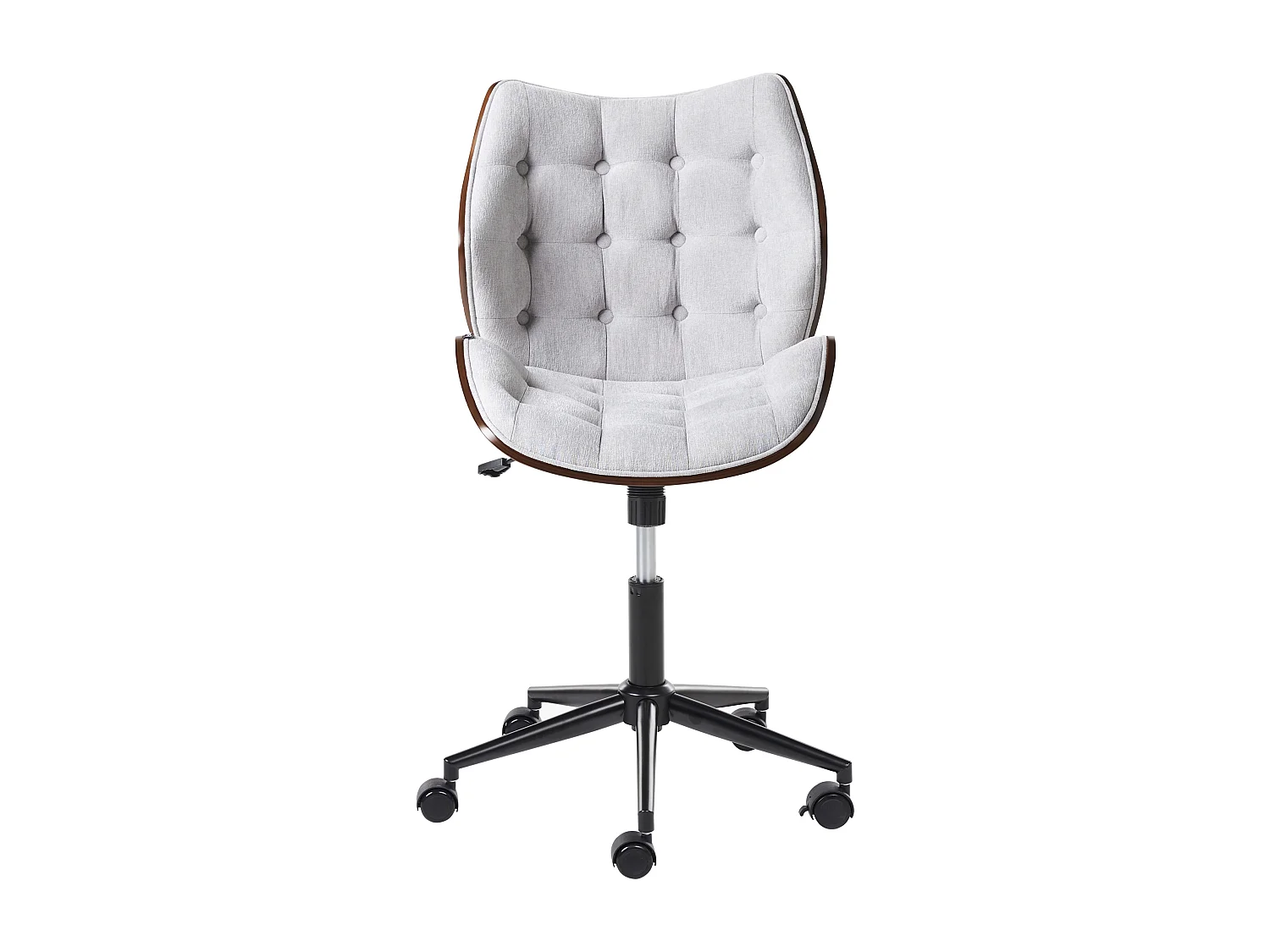 Chaise de bureau LOMPOC Lin synthétique Gris