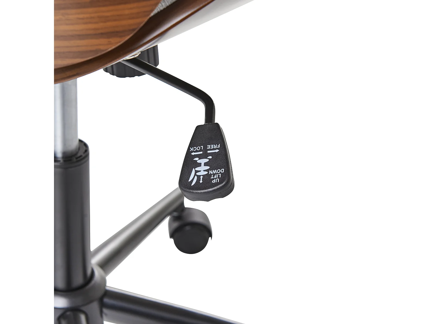 Chaise de bureau LOMPOC Lin synthétique Gris