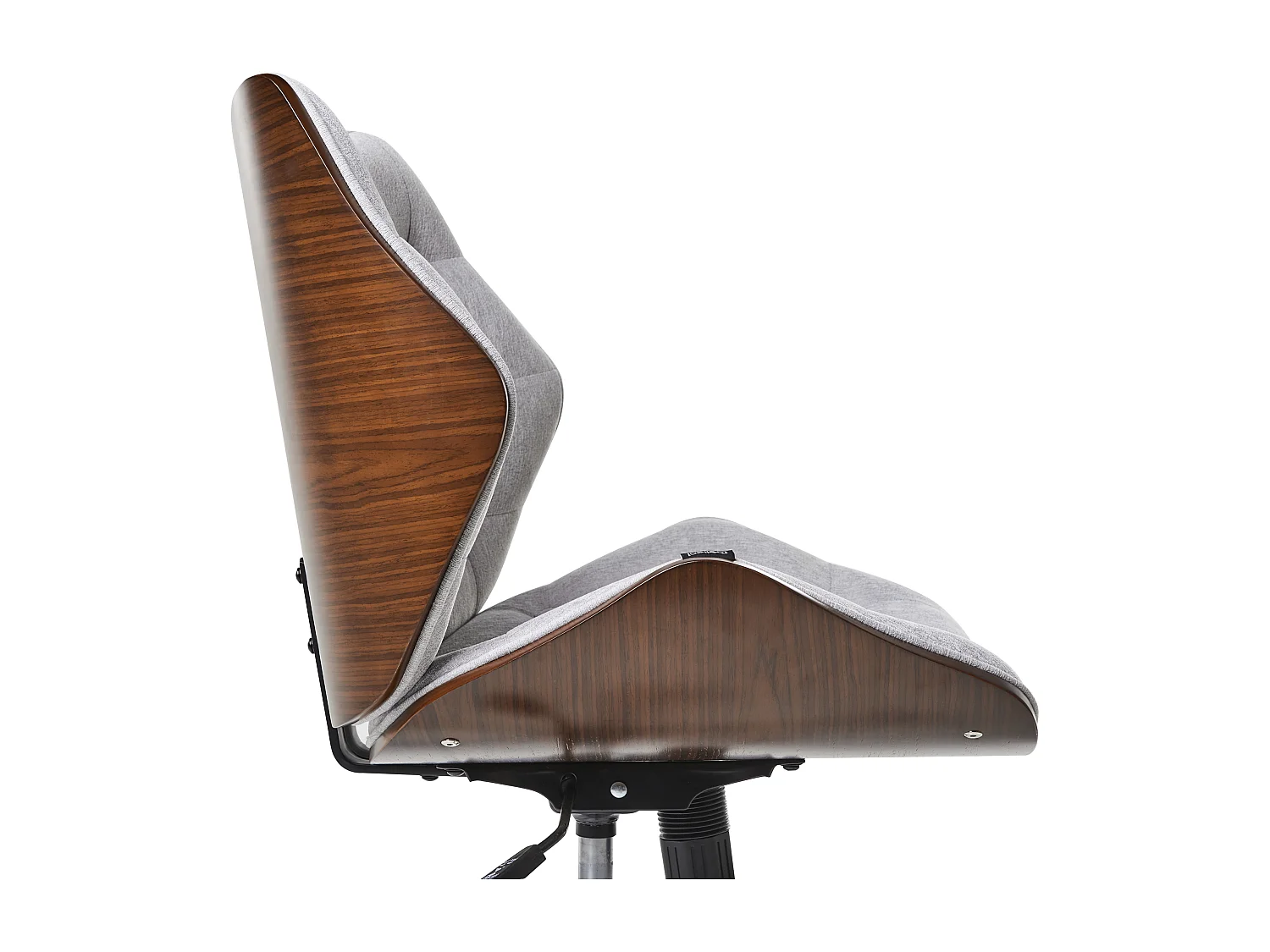 Chaise de bureau LOMPOC Lin synthétique Gris