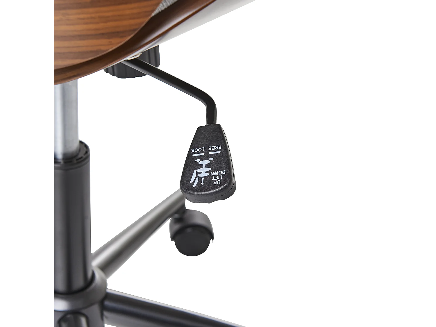 Cadeira de escritório LOMPOC Linho sintético Cinzento