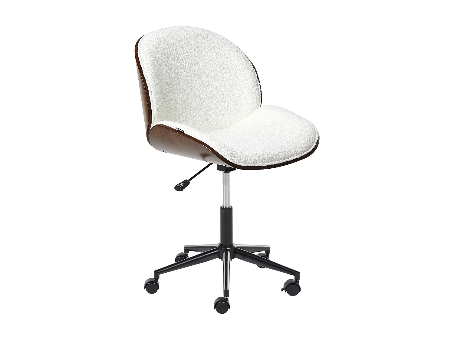 Chaise de bureau MENESHA Bouclé Blanc