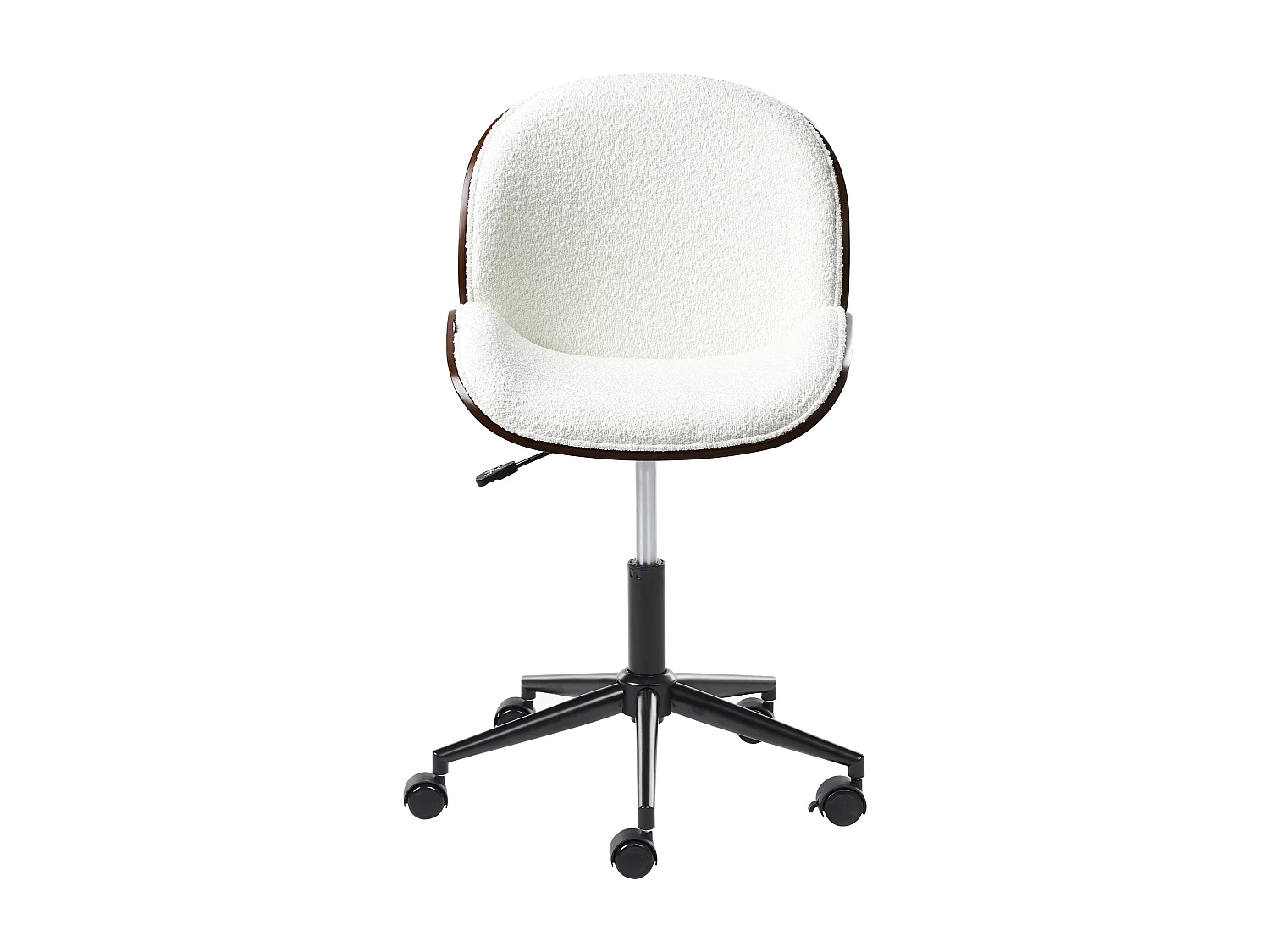 Chaise de bureau MENESHA Bouclé Blanc