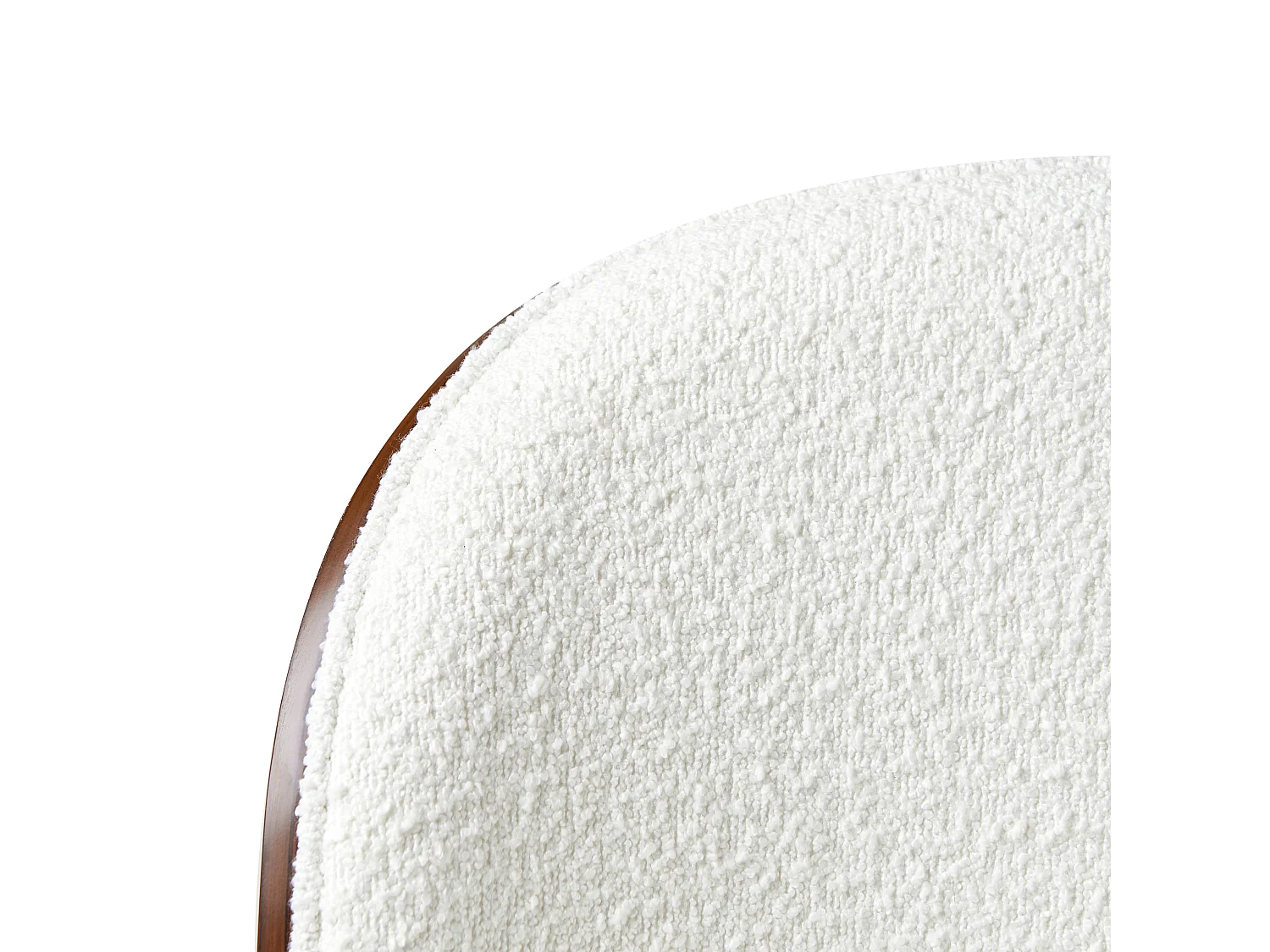 Chaise de bureau MENESHA Bouclé Blanc