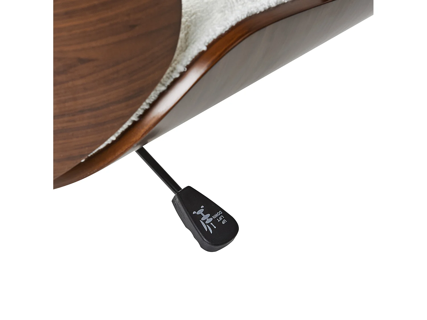 Chaise de bureau MENESHA Bouclé Blanc