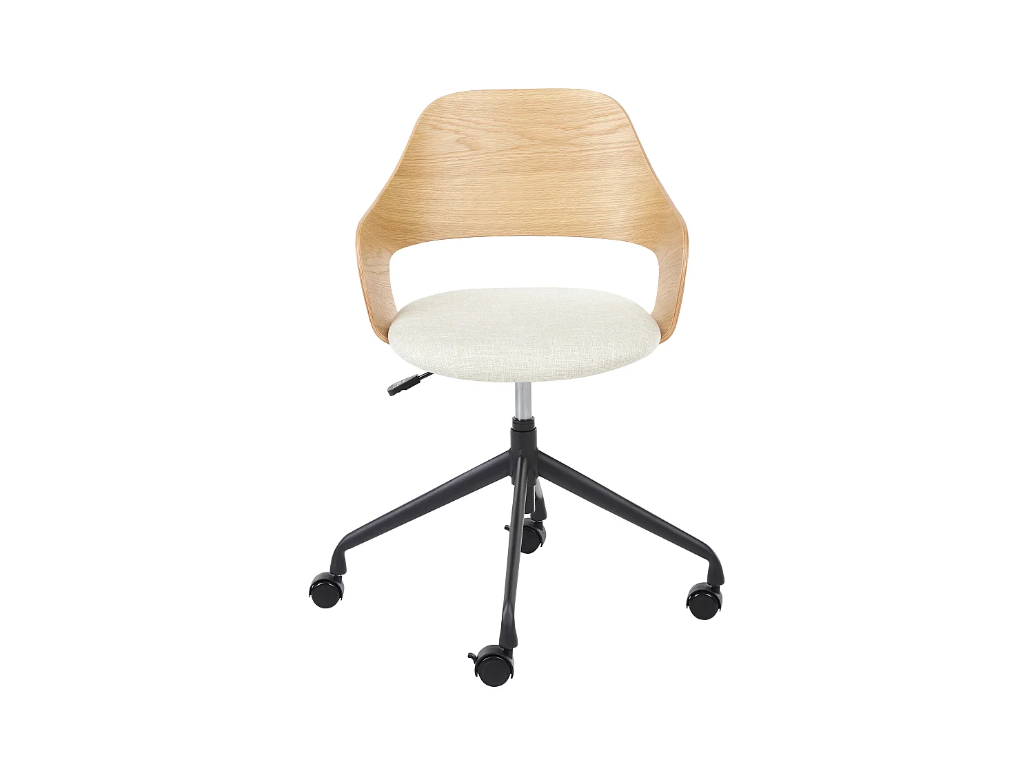 Bureaustoel Draaibaar NOVATO Kunstlinnen Lichtbeige