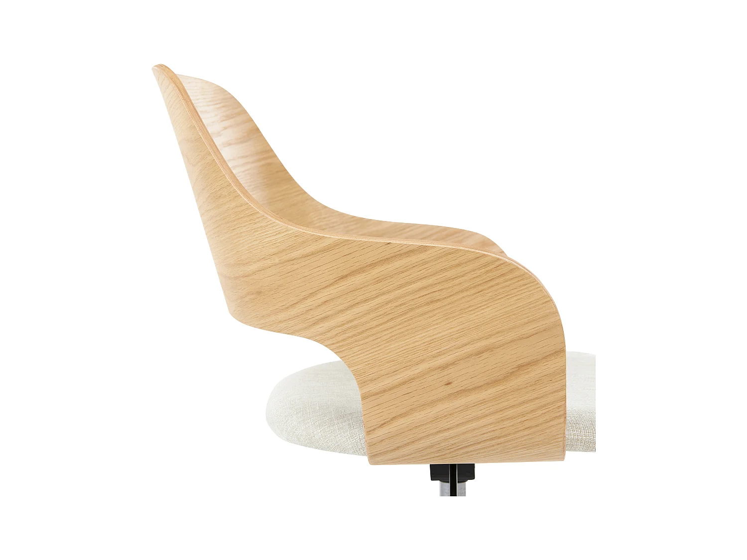 Bureaustoel Draaibaar NOVATO Kunstlinnen Lichtbeige