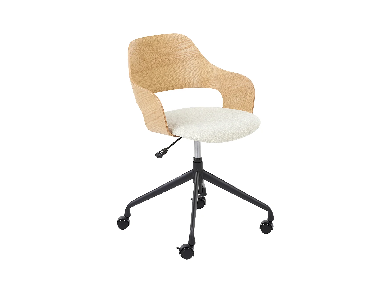Sedia da scrivania NOVATO Lino sintetico Beige chiaro