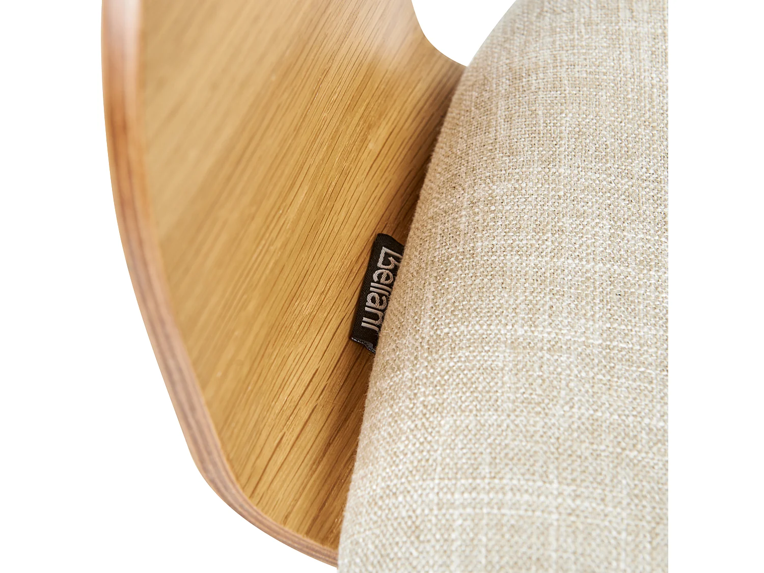 Chaise de bureau NOVATO Lin synthétique Beige clair