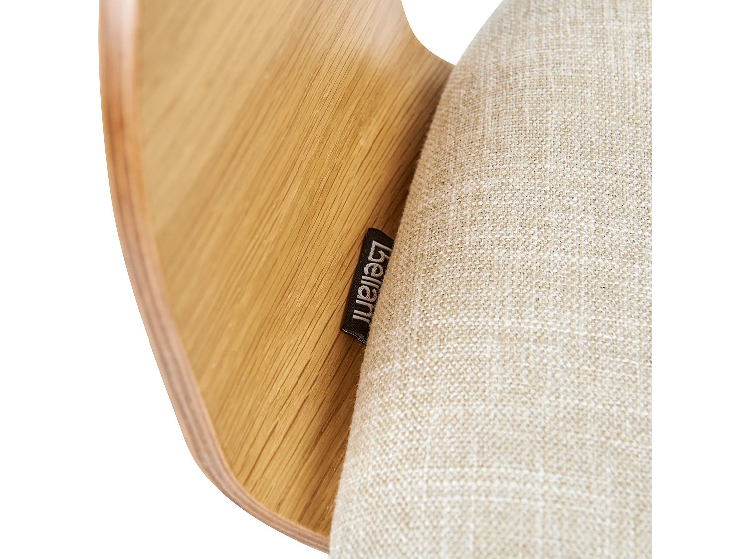 Chaise de bureau NOVATO Lin synthétique Beige clair