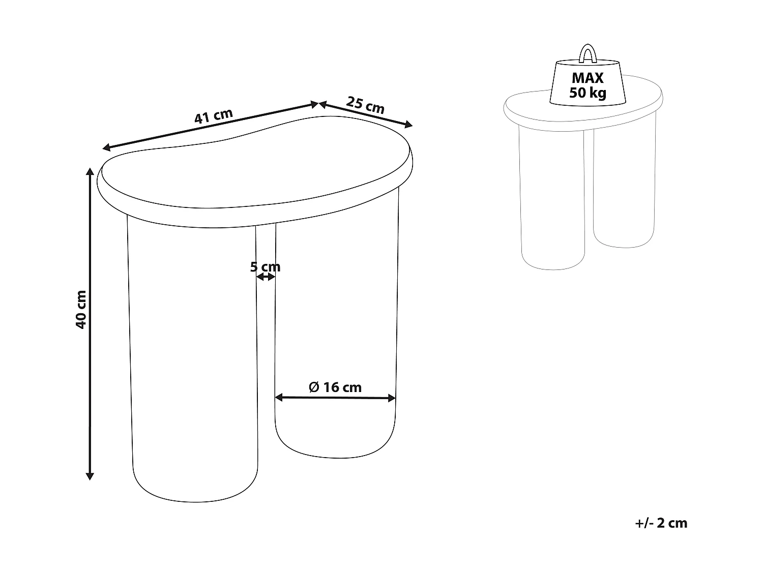 Table d'appoint INGLIS Blanc