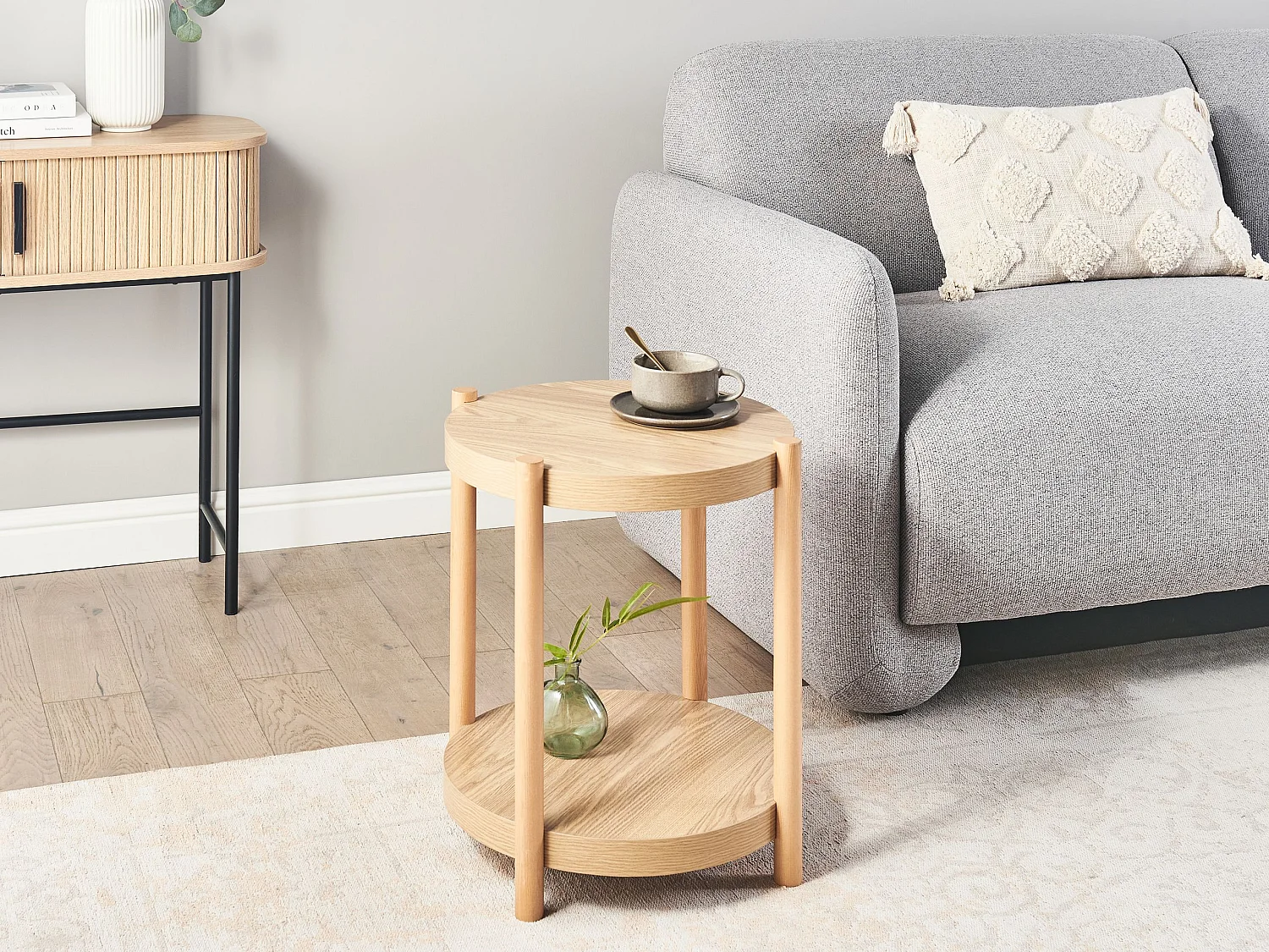 Stolik pomocniczy CONNELL Jasnobrązowy