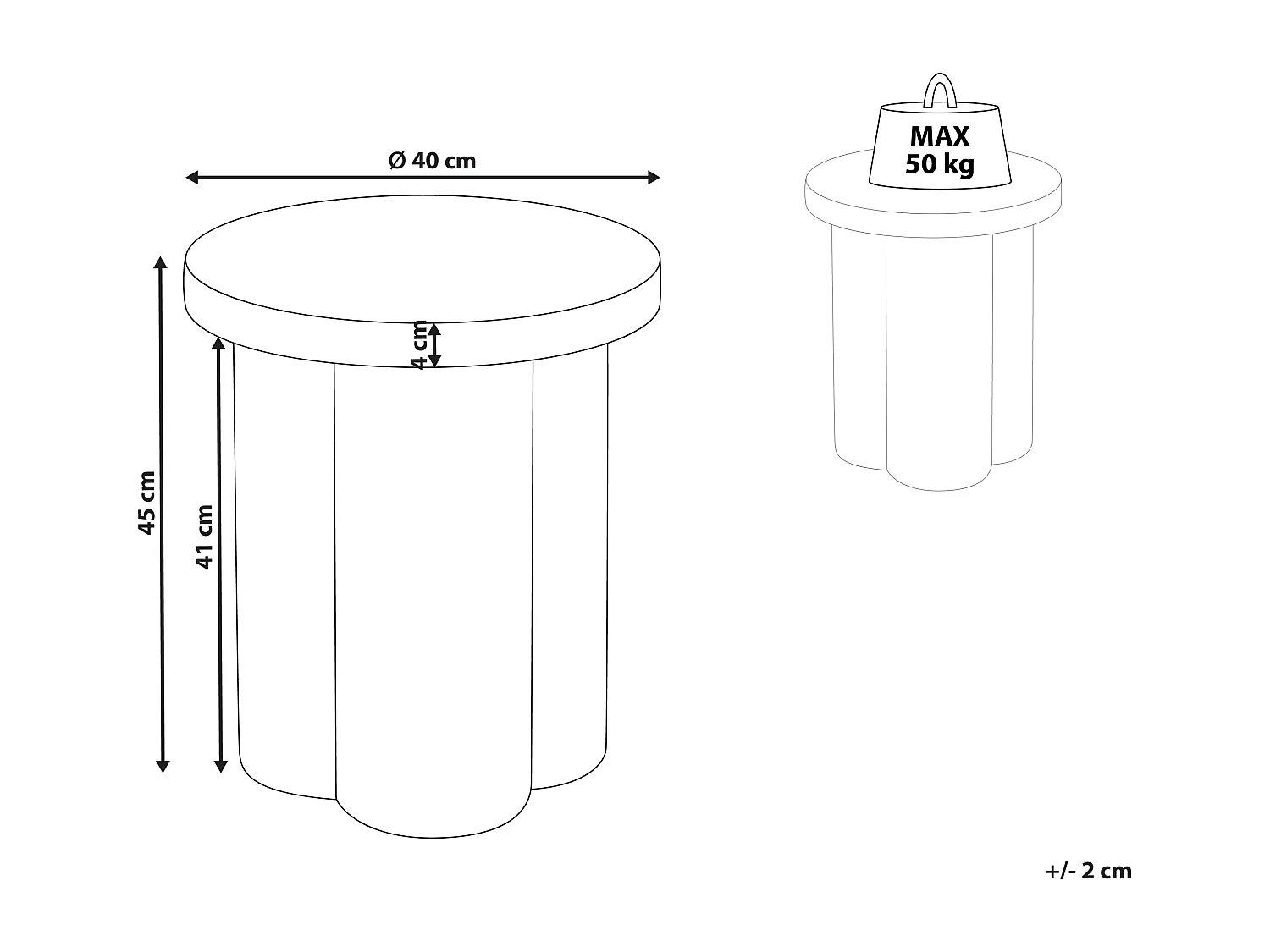 Table d'appoint ADEL Blanc