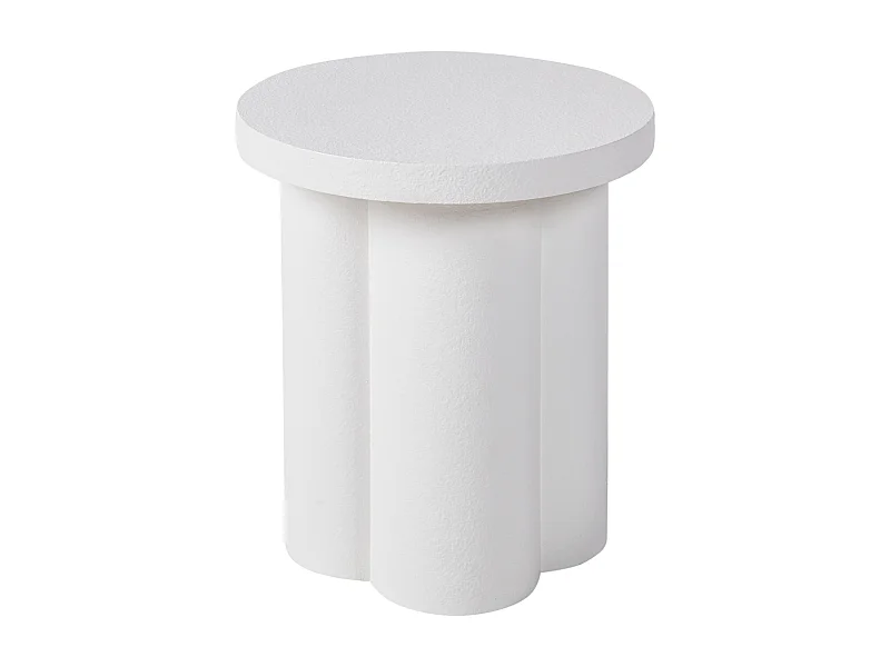 Beistelltisch Rundes Gestell Traditionell Modernes Design MDF Weiß Adel