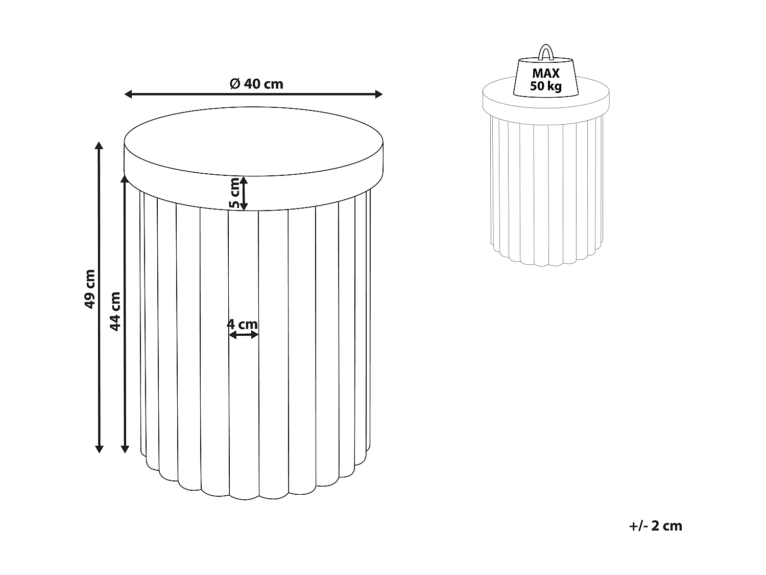 Tavolino GENOLA Marrone chiaro