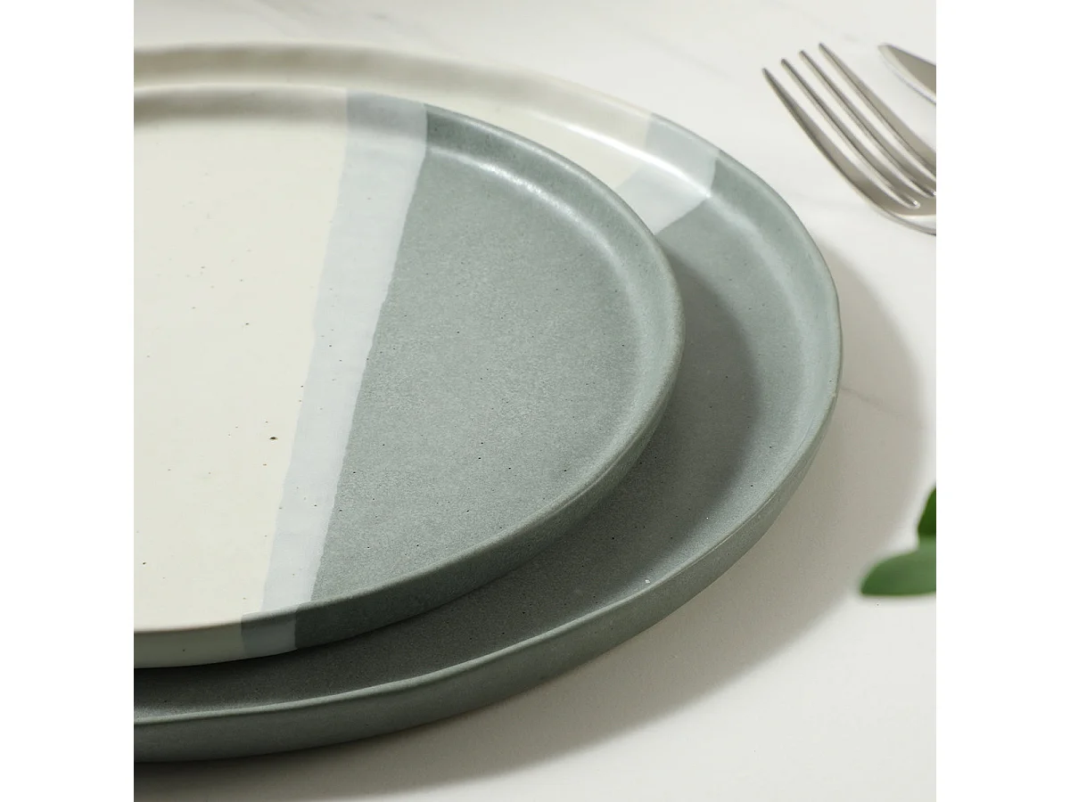 Service 4 assiettes à dessert Matty - Vert / 27 cm