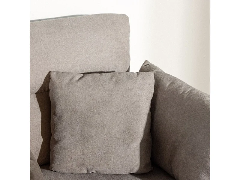 Fauteuil & Pouf Design Bouclé "Madrid" 96cm Gris