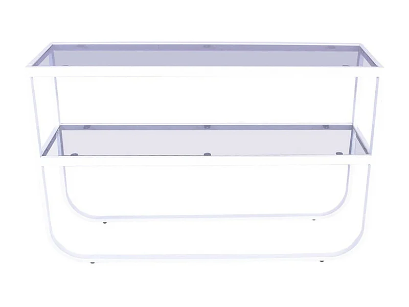 Console Design en Verre "Rocker" 110cm Blanc