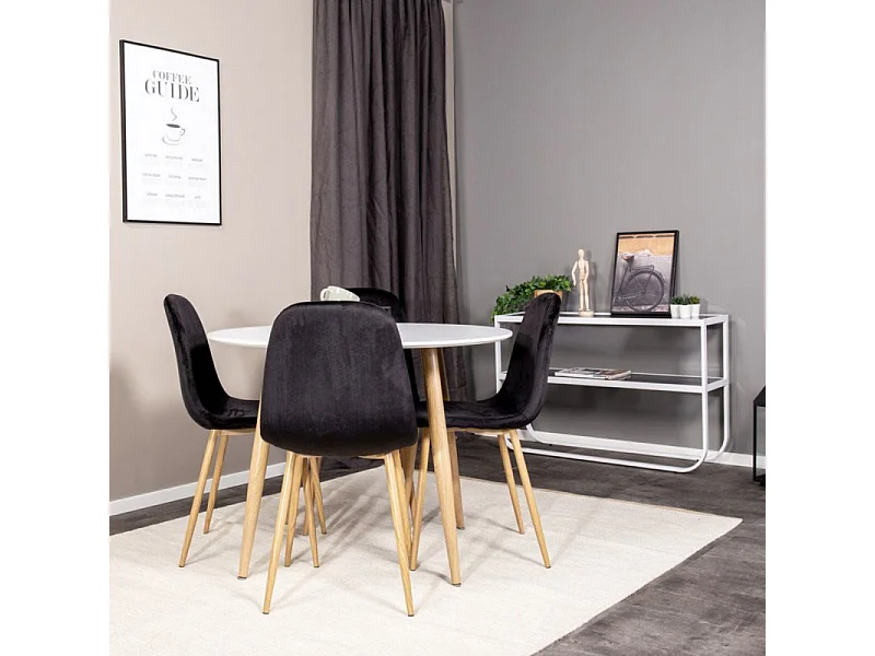 Console Design en Verre "Rocker" 110cm Blanc