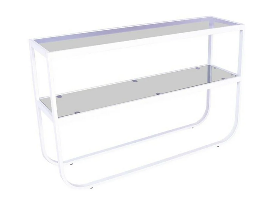 Console Design en Verre "Rocker" 110cm Blanc