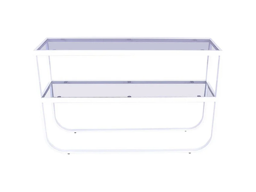 Console Design en Verre "Rocker" 110cm Blanc